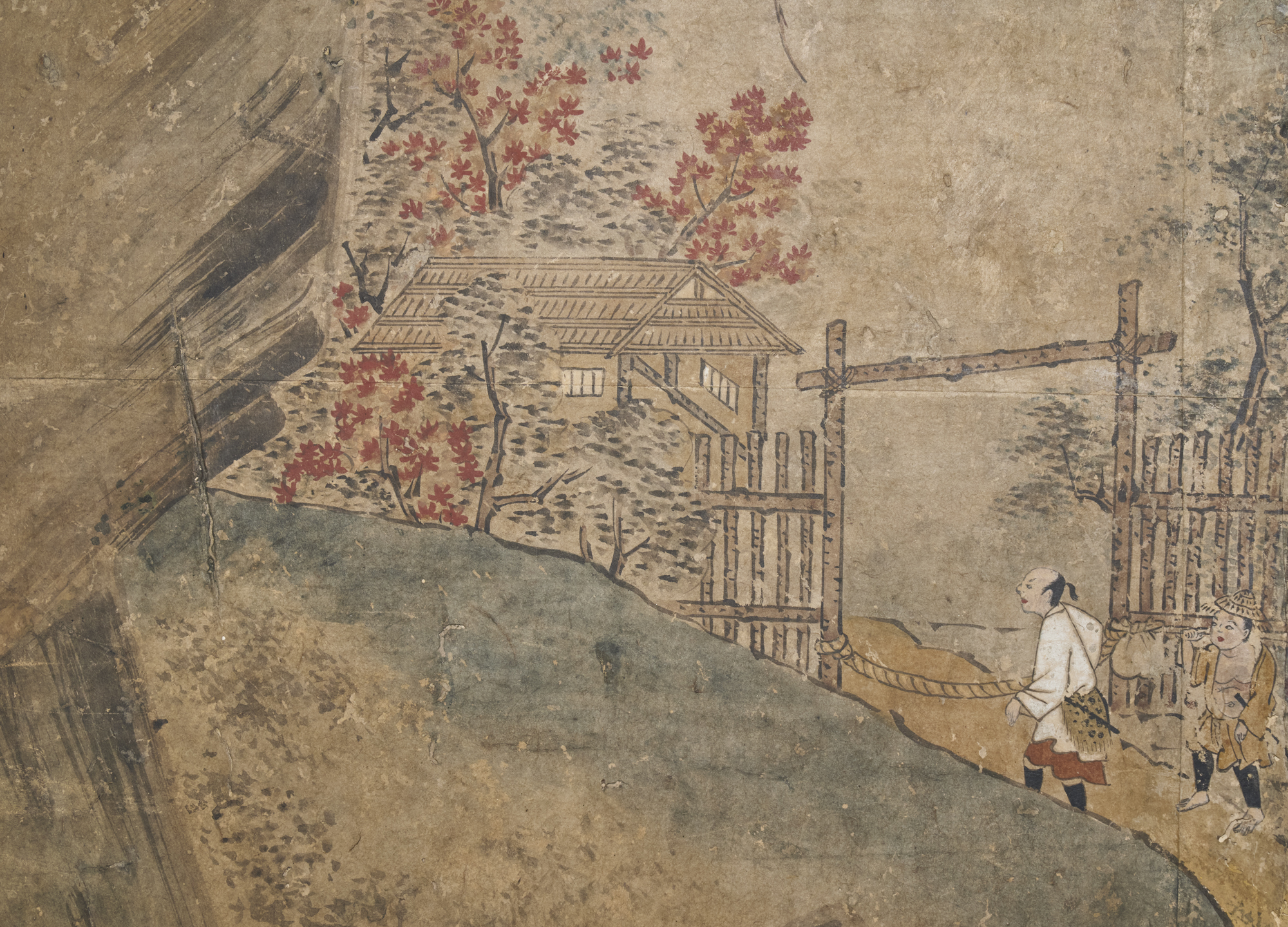 Japanese Six Panel Screen: Mount Fuji