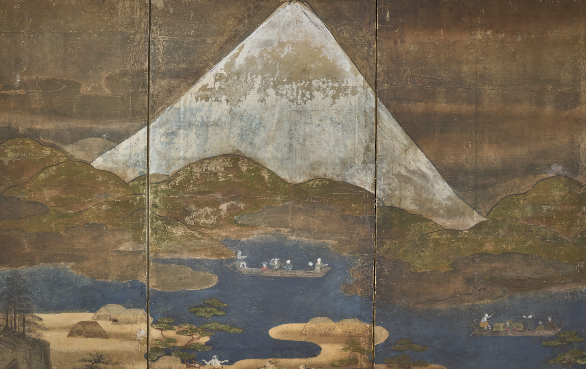 Japanese Six Panel Screen: Mount Fuji