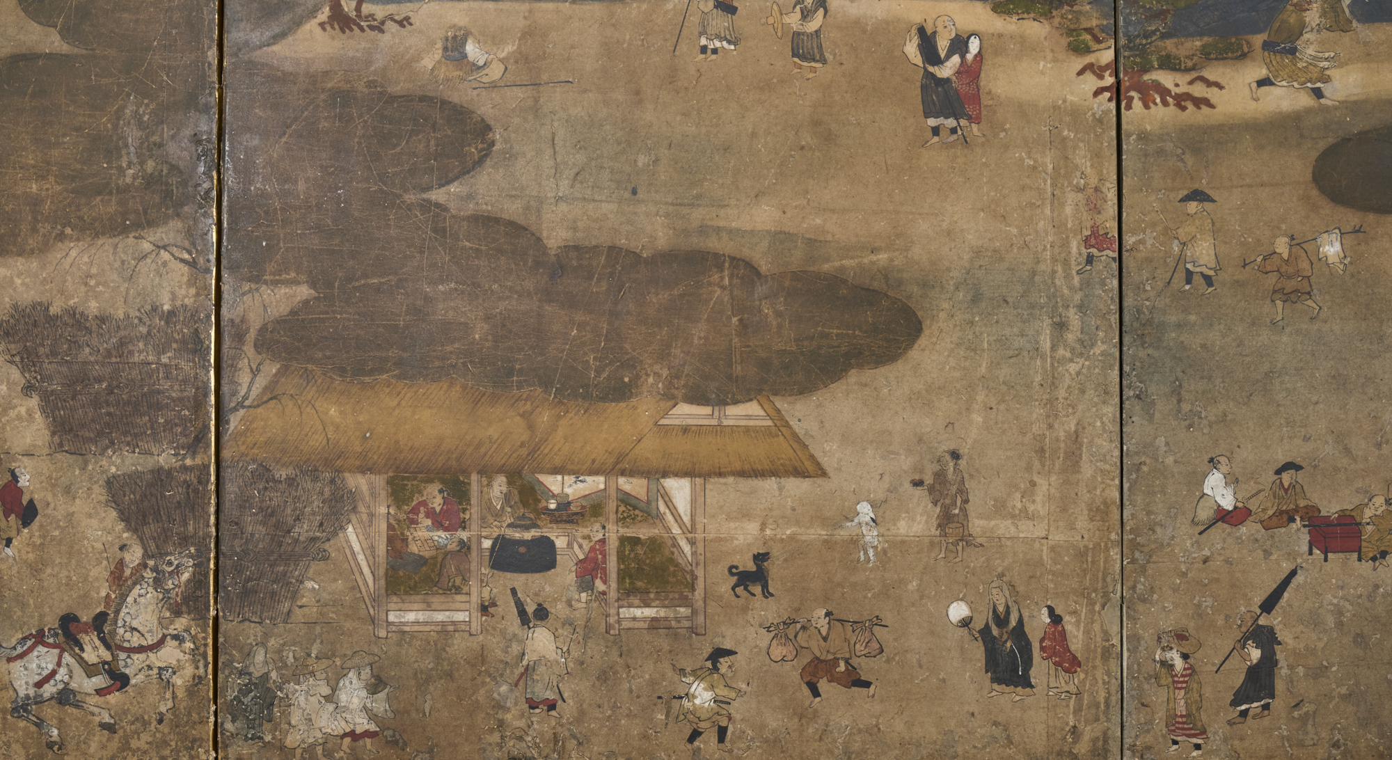 Japanese Six Panel Screen: Mount Fuji