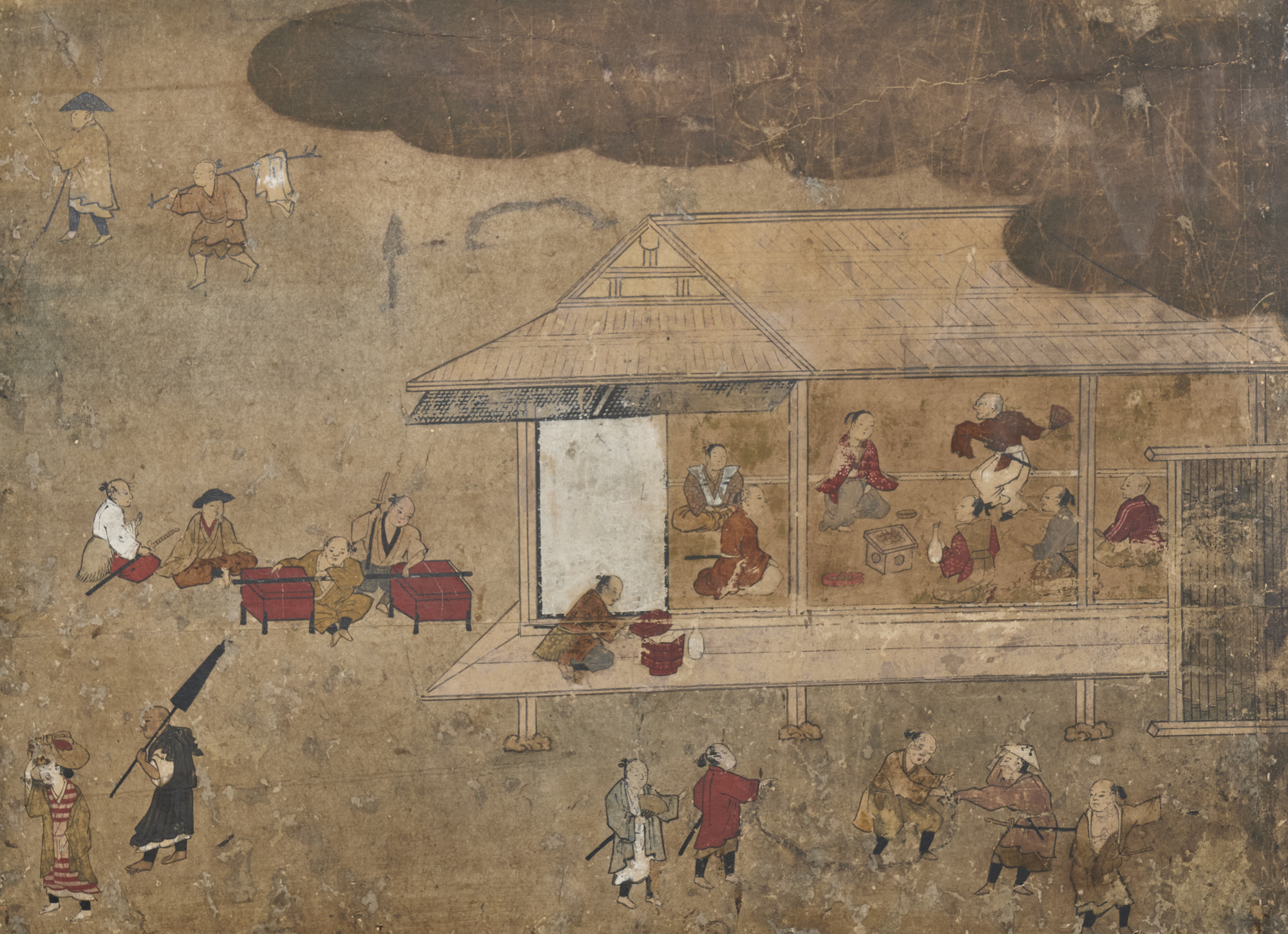 Japanese Six Panel Screen: Mount Fuji