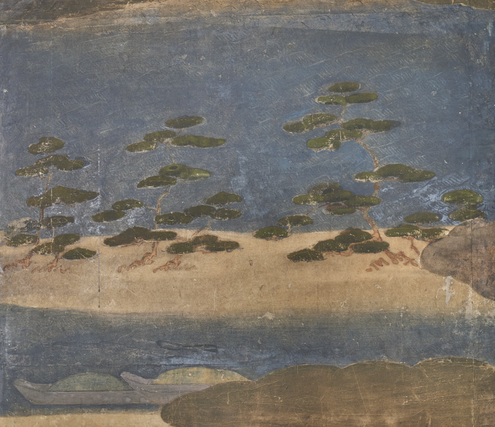 Japanese Six Panel Screen: Mount Fuji