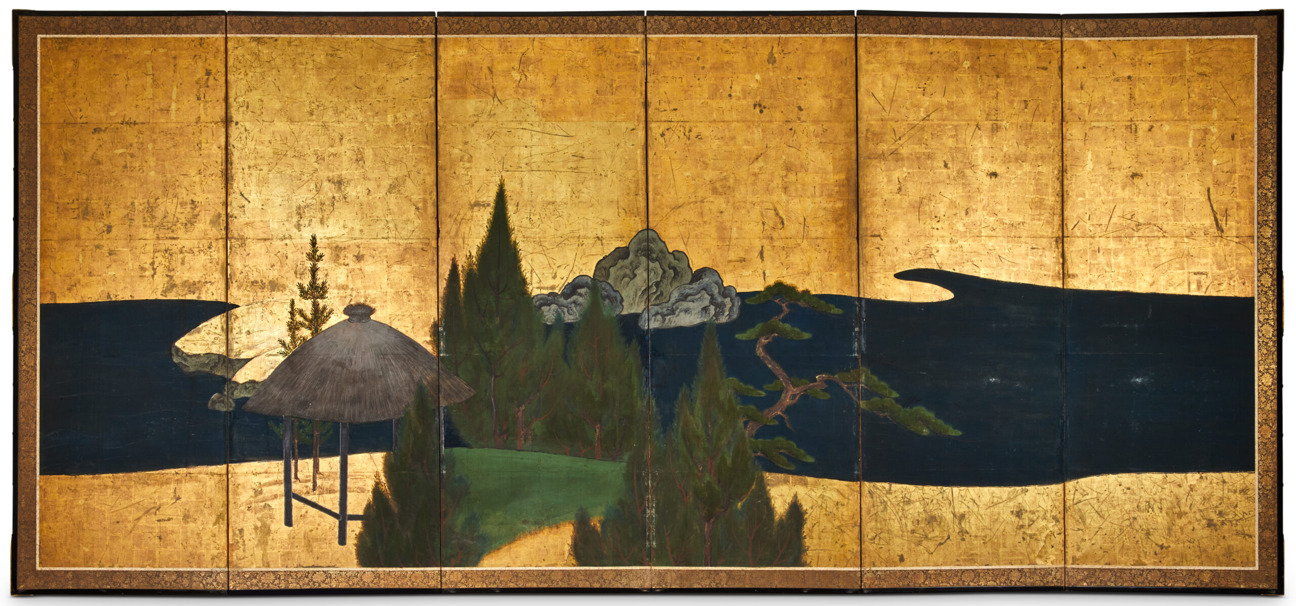 油彩『Slumbering Silver Screen』(眠る銀幕) Japanese Screens Archives - Page 9 of 17 - Naga Antiques