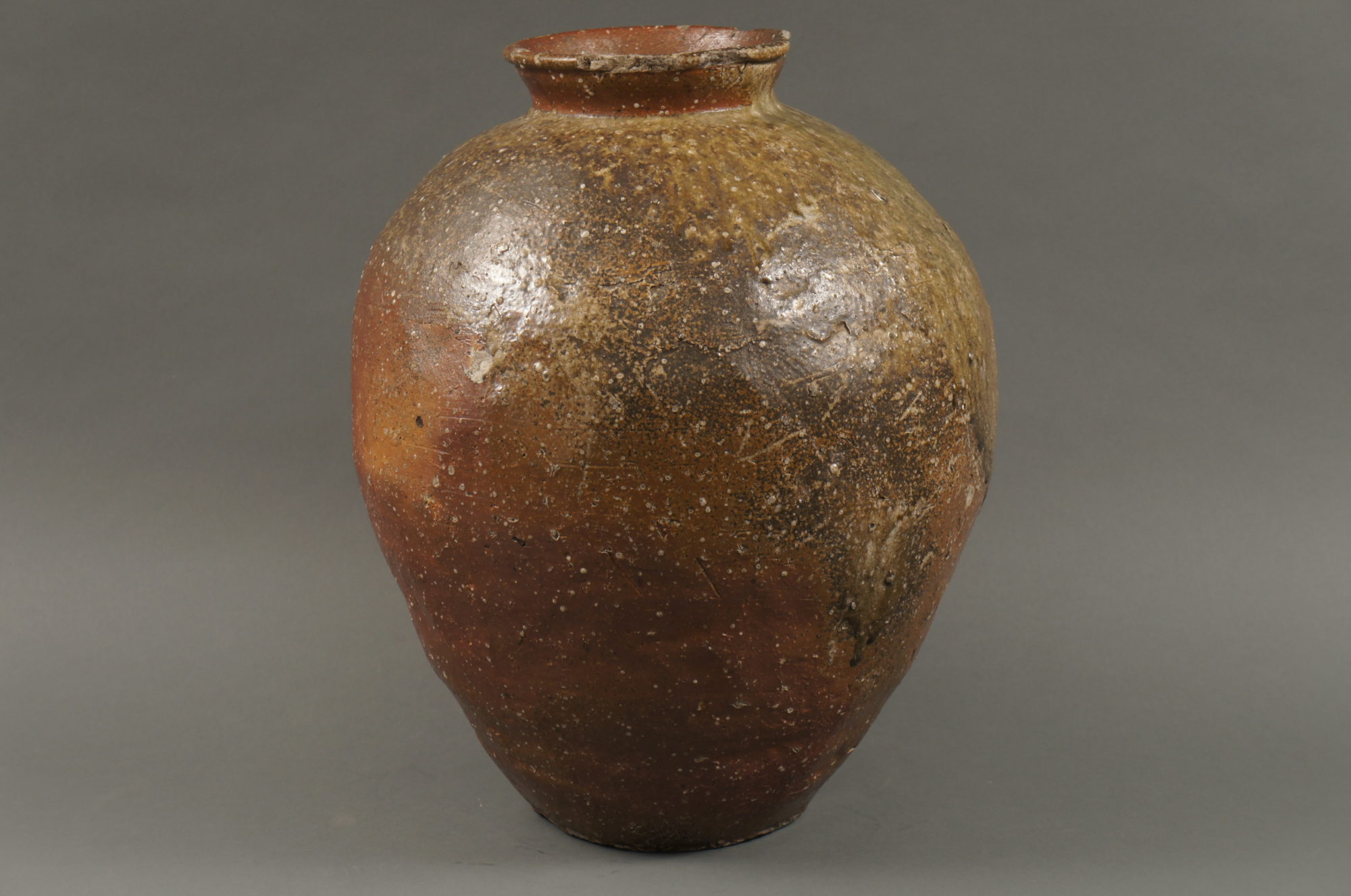 Shigaraki Glazed Stoneware Vase - Naga Antiques
