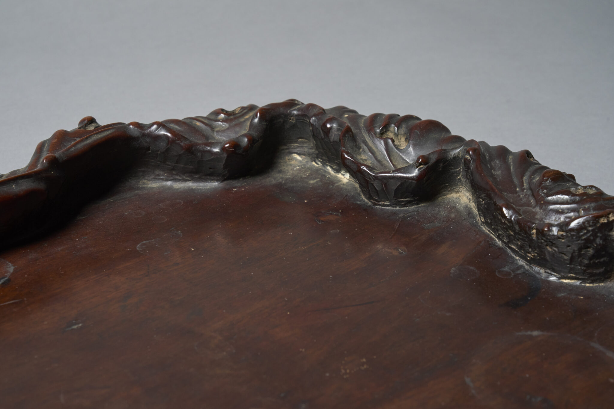 Carved Rootwood-style Obon Tray
