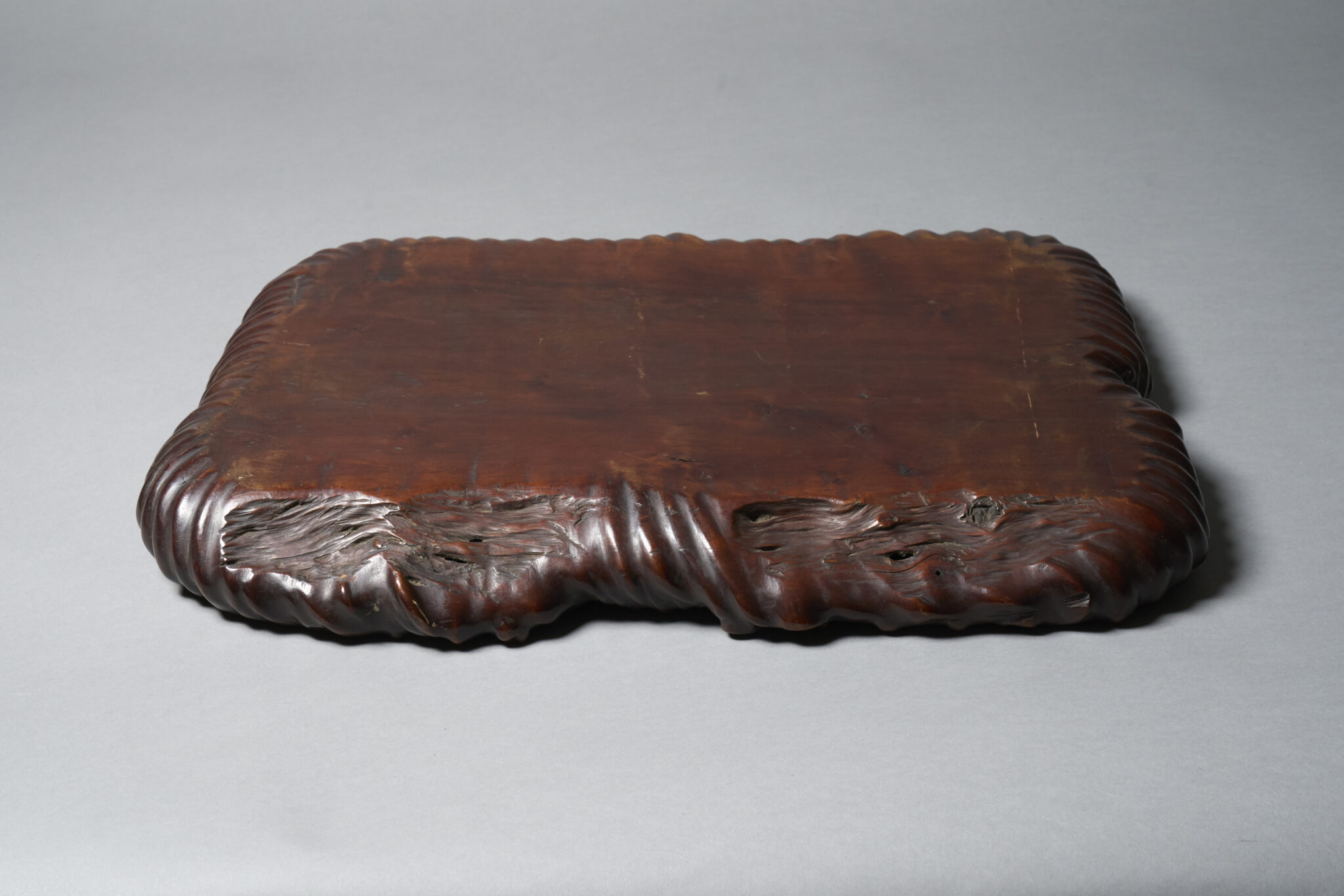 Carved Rootwood-style Obon Tray