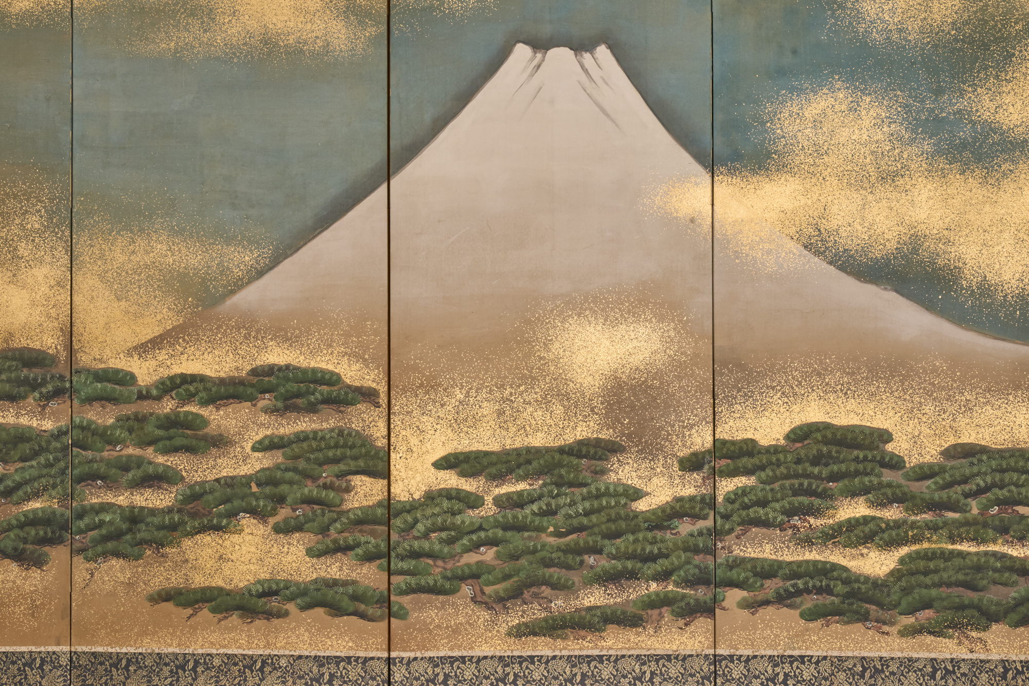 Japanese Six Panel Screen – Mount Fuji and Pine