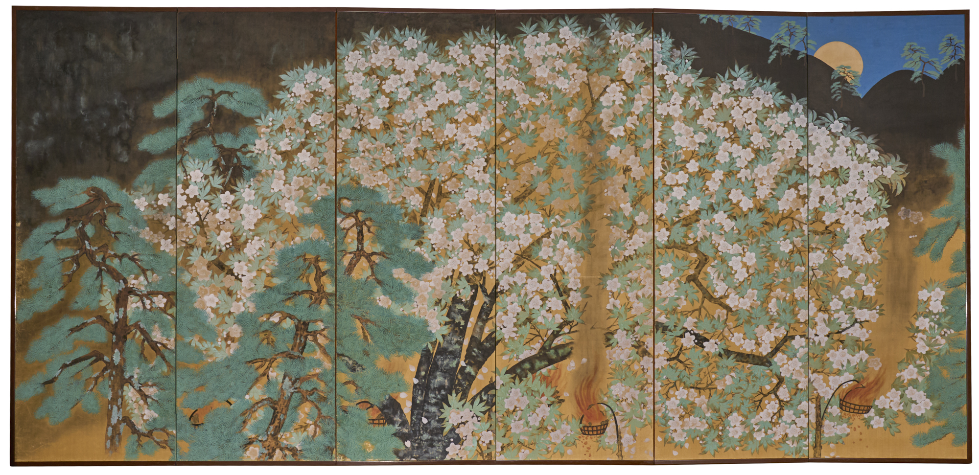 Japanese Six Panel Screen – Yozakura
