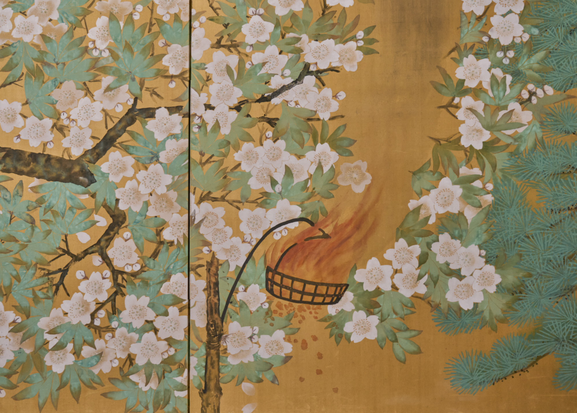 Japanese Six Panel Screen – Yozakura