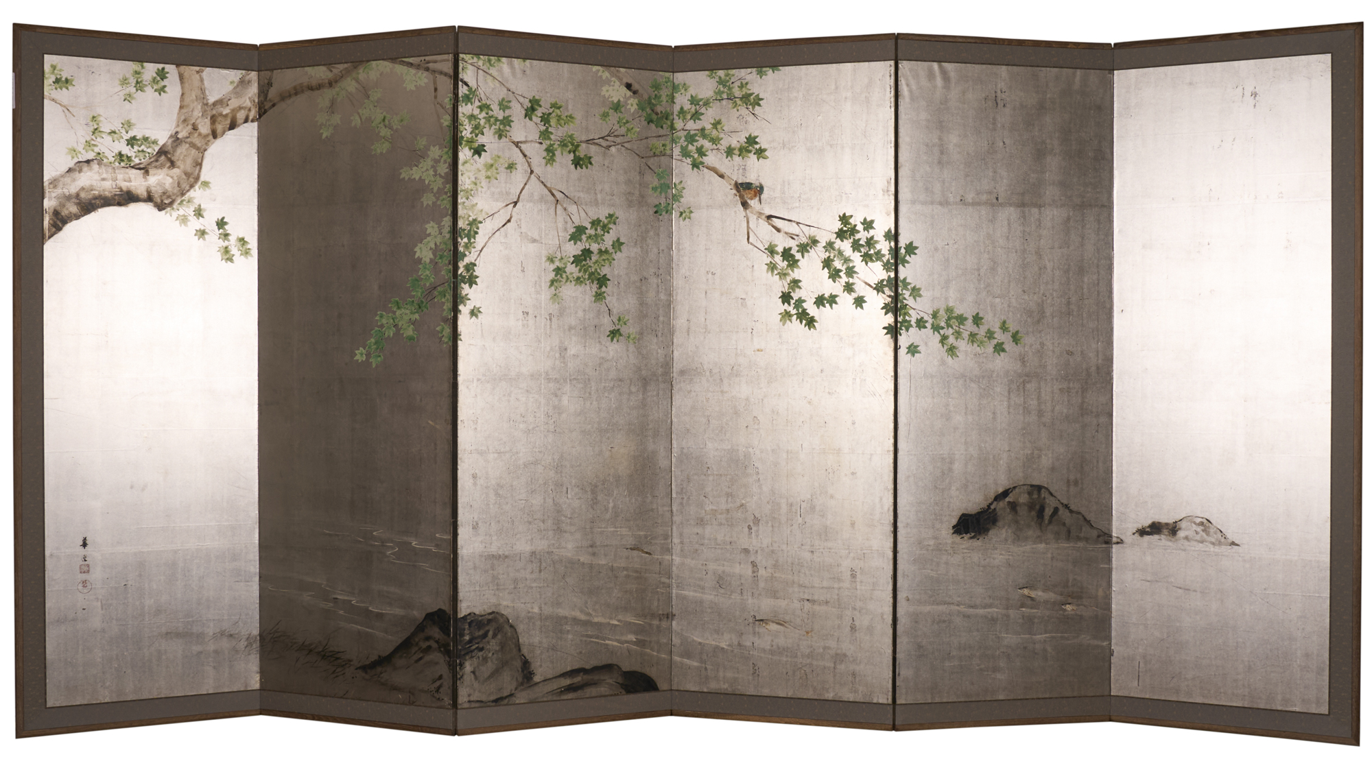 Japanese Six Panel Screen – Maple Over Water