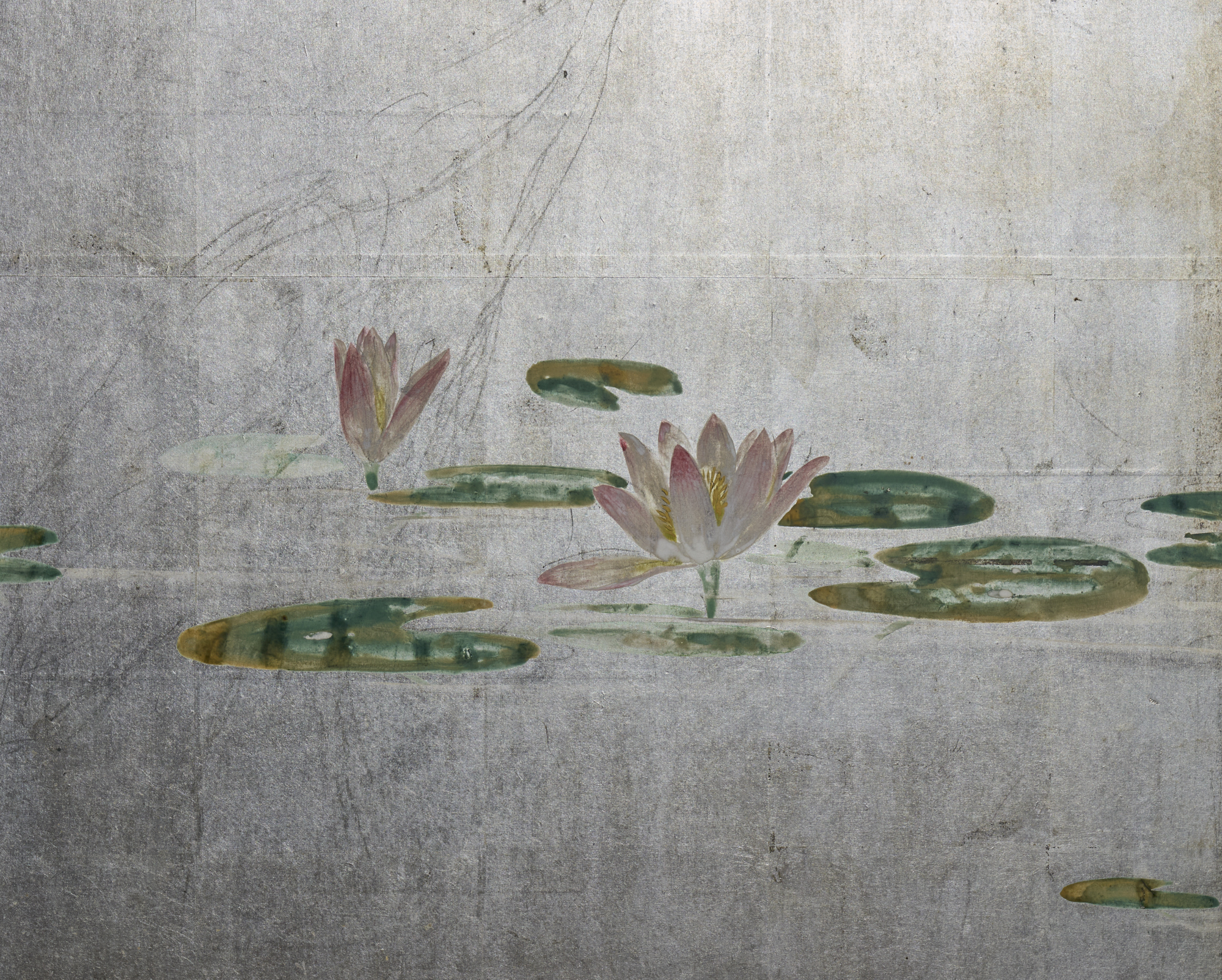 Japanese Six Panel Screen – Herons in Willow