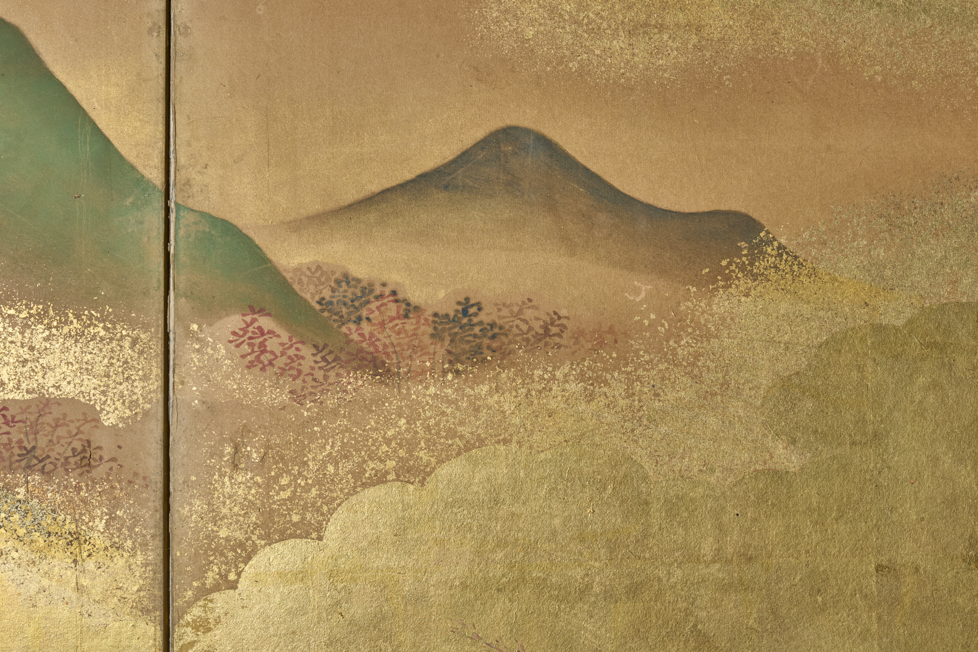 Japanese Six Panel Screen. Winter into Spring