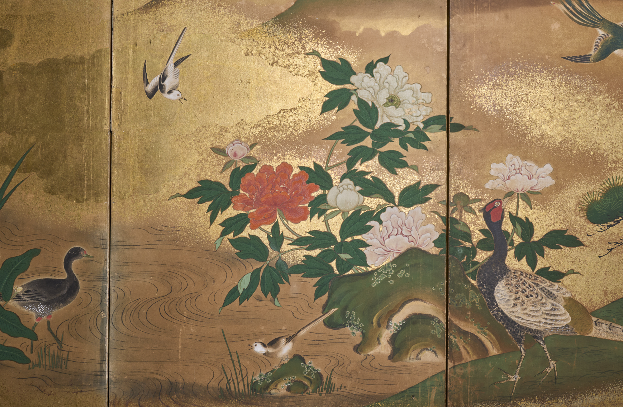 Japanese Six Panel Screen: Summer Landscape