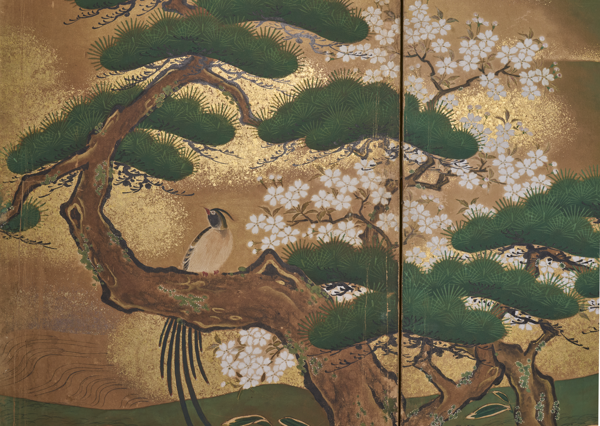 Japanese Six Panel Screen: Summer Landscape