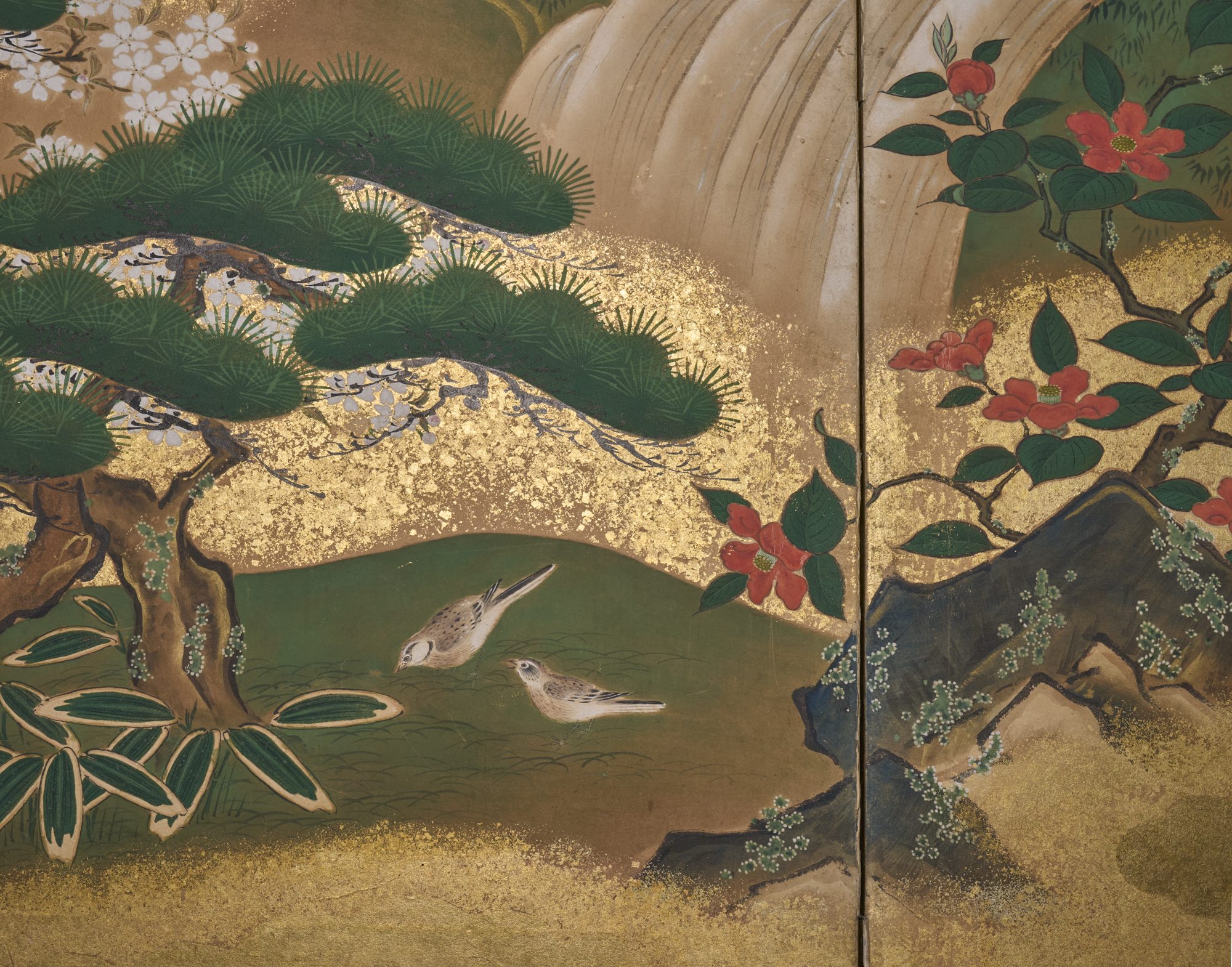 Japanese Six Panel Screen: Summer Landscape