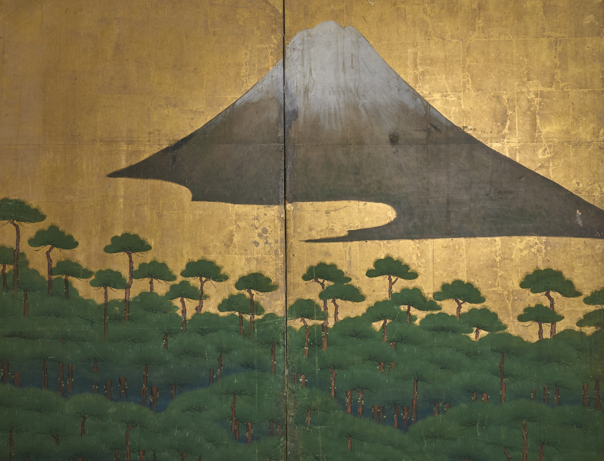 Japanese Six Panel Screen: Mount Fuji