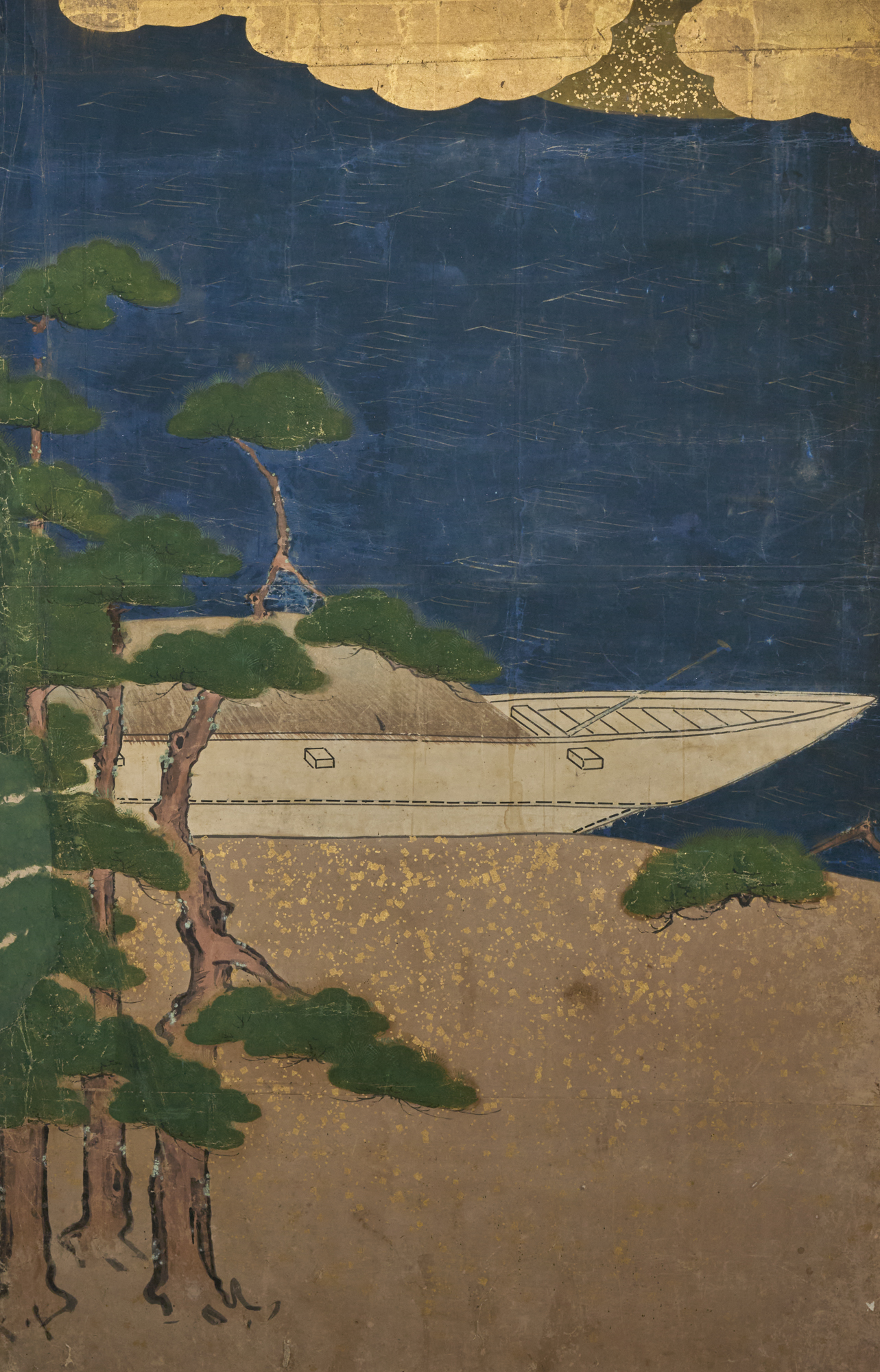 Japanese Six Panel Screen: Mount Fuji