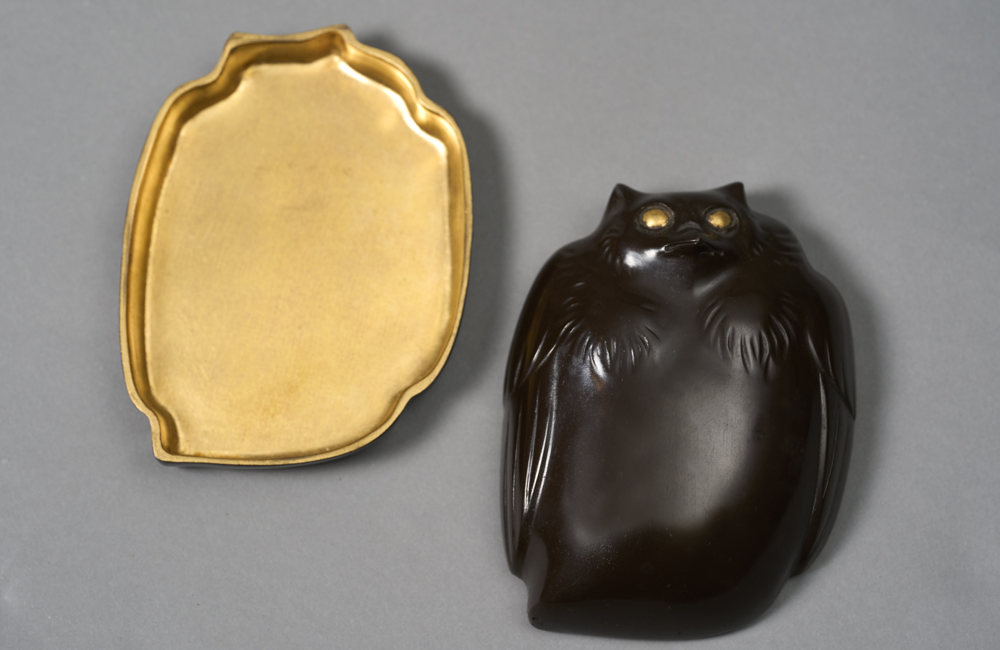 Bronze Owl Incense Box (Kogo)