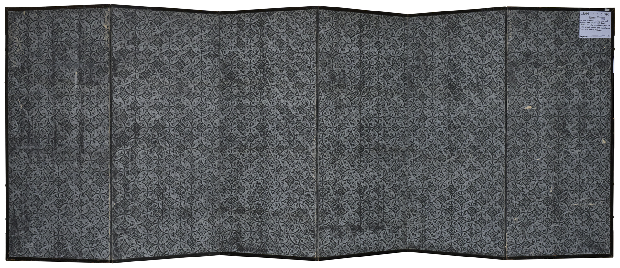 Japanese Six Panel Screen: Summer Flowers