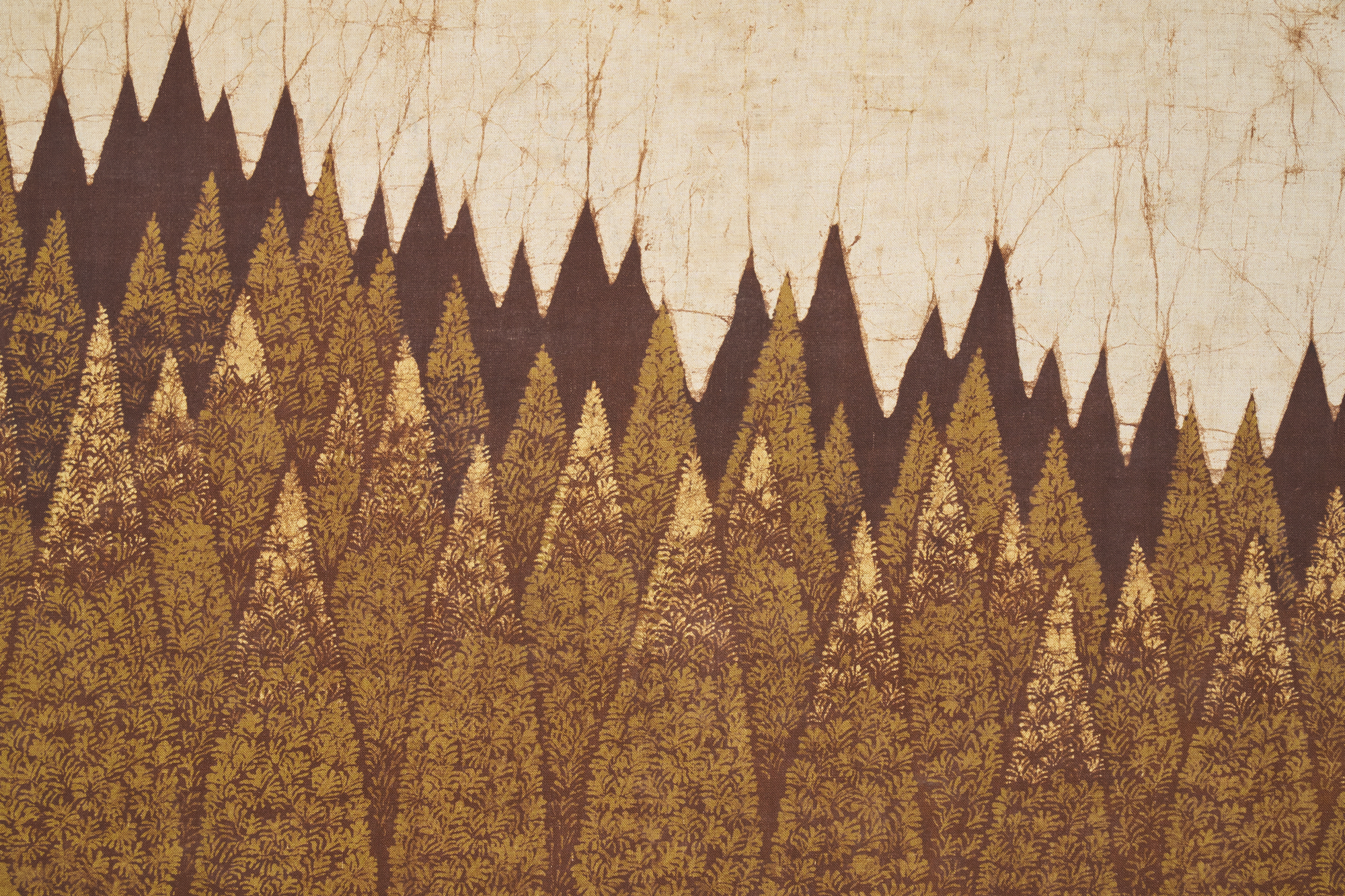 Japanese Two Panel Screen: Pine Grove