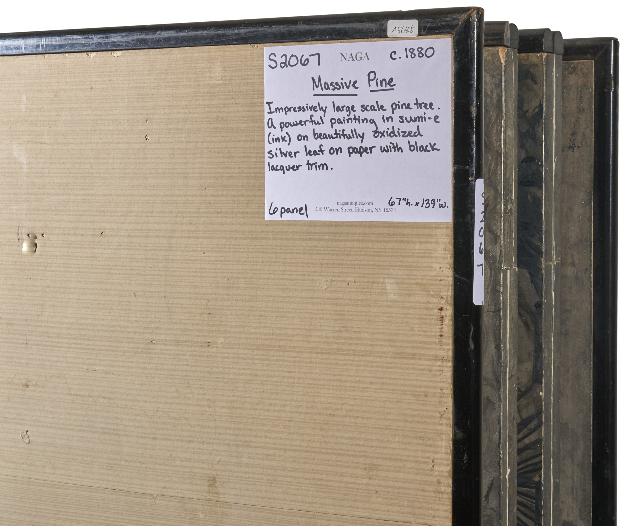 Japanese Six Panel Screen: Massive Pine