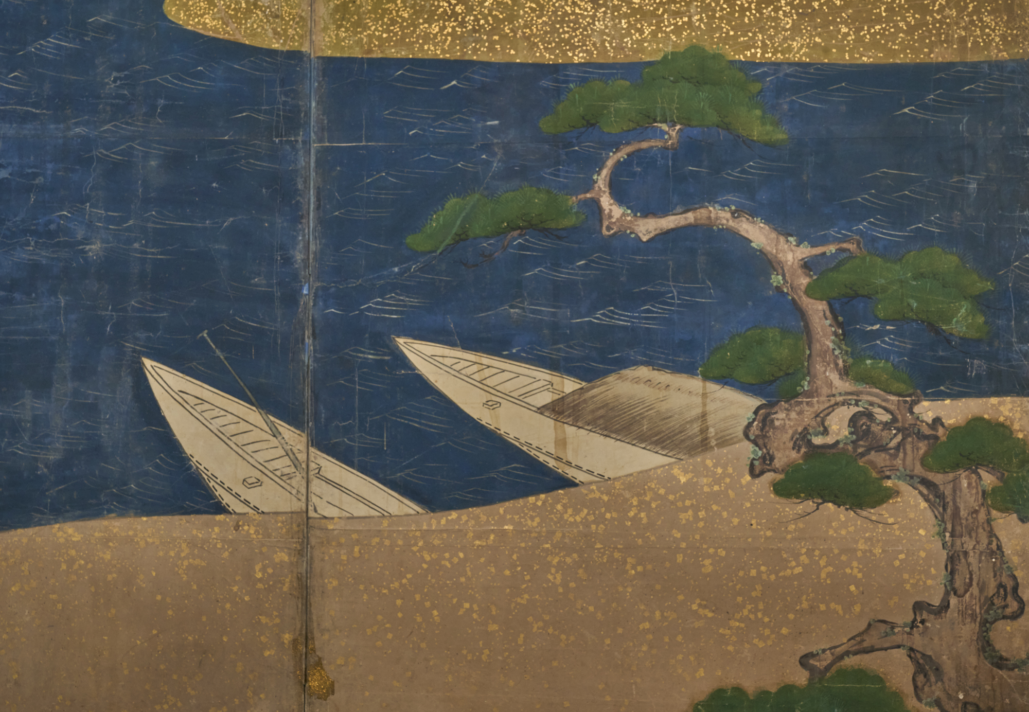 Japanese Six Panel Screen: Hamamatsu (Pine Tree Island)