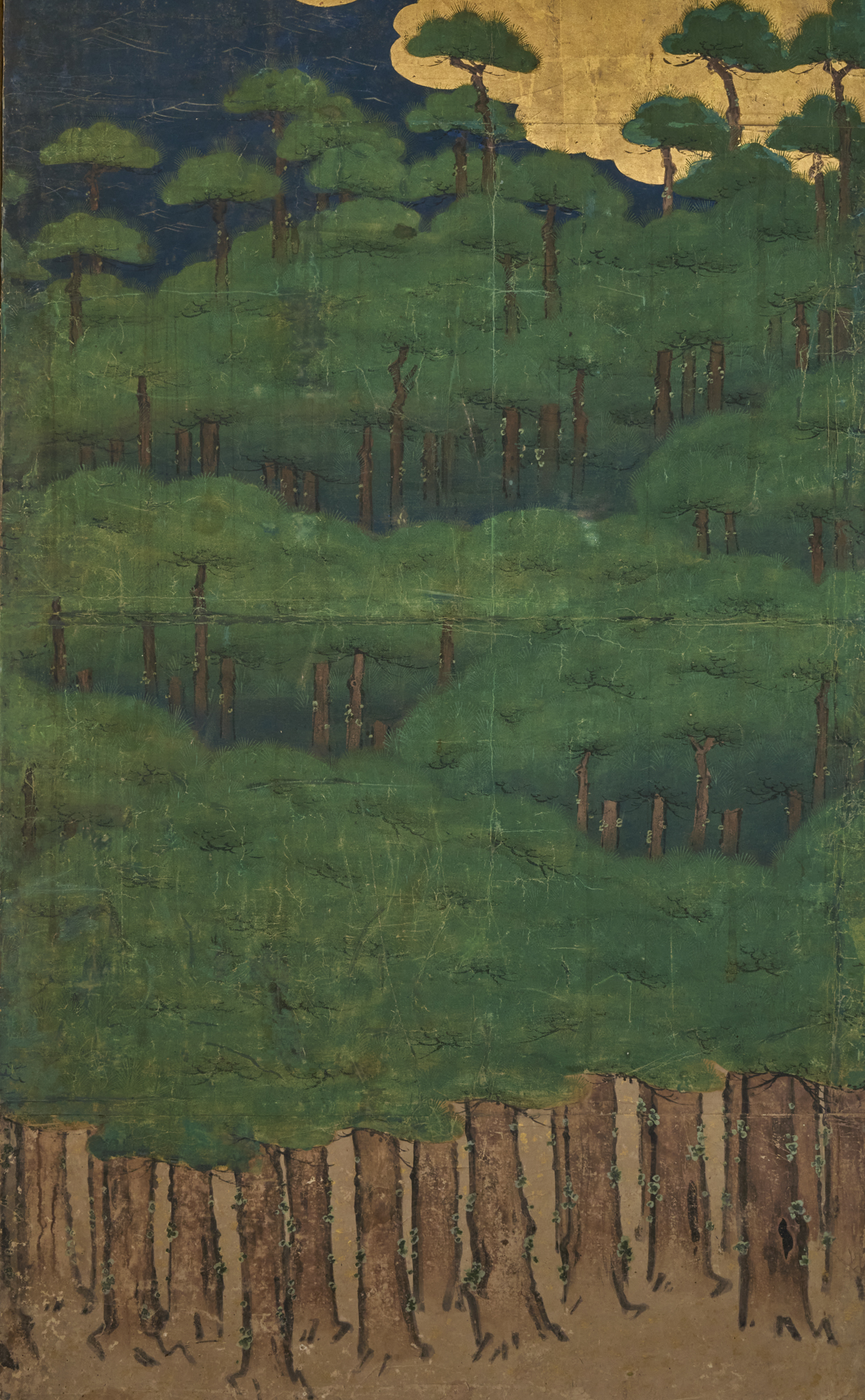 Japanese Six Panel Screen: Hamamatsu (Pine Tree Island)