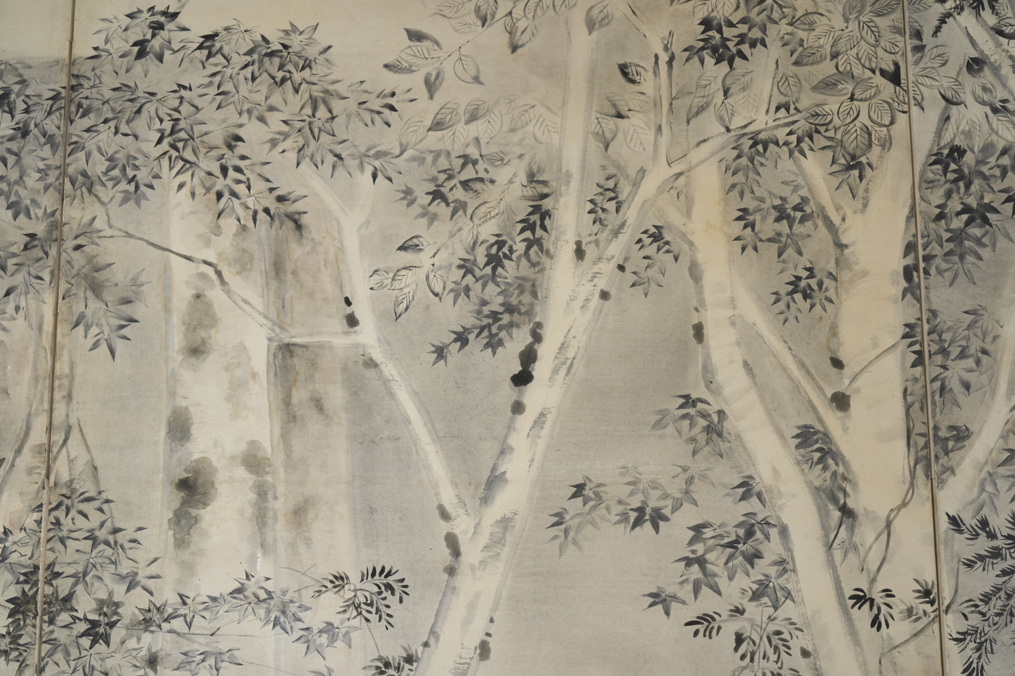 Japanese Six Panel Screen: Into the Woods
