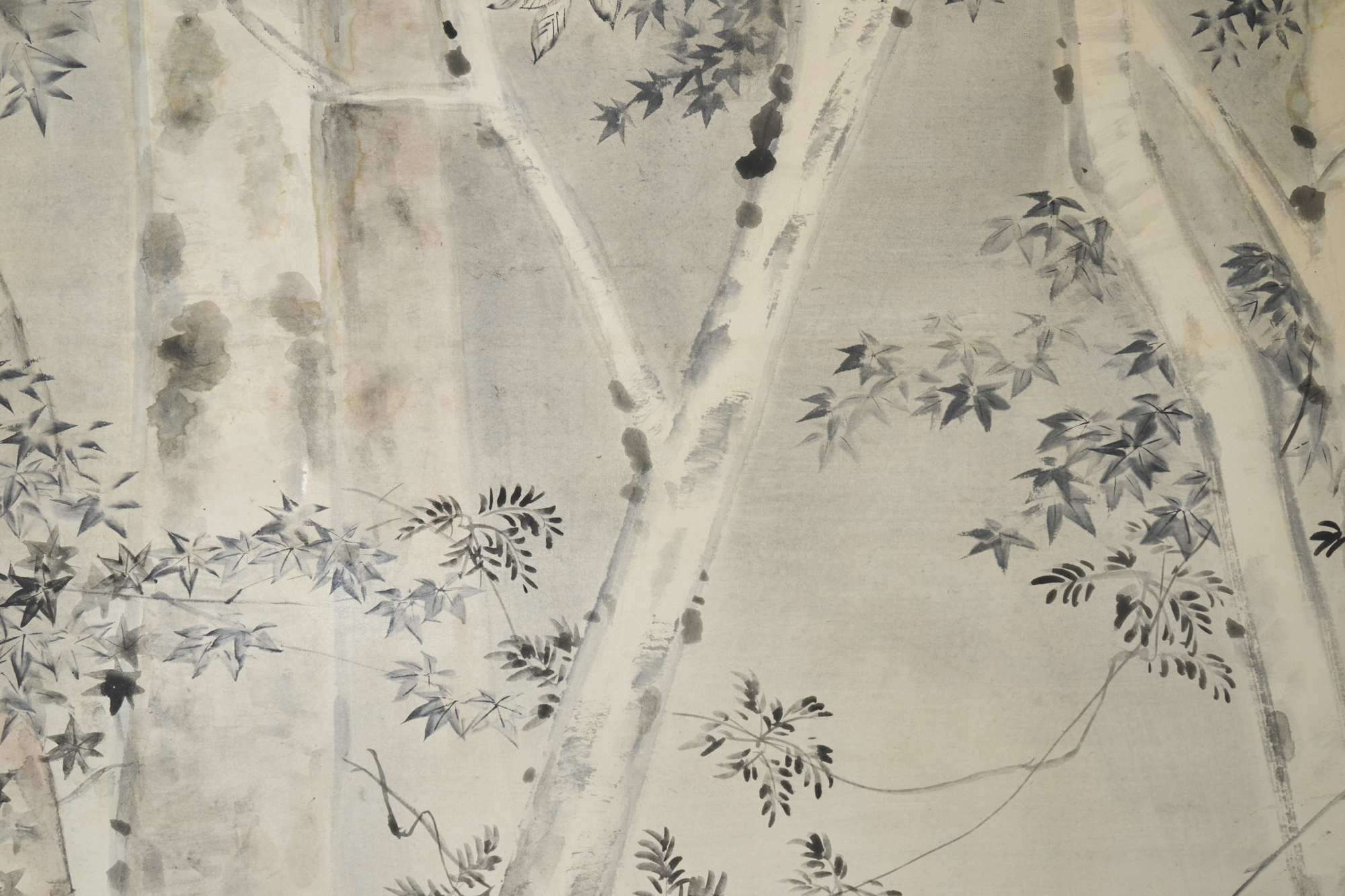 Japanese Six Panel Screen: Into the Woods