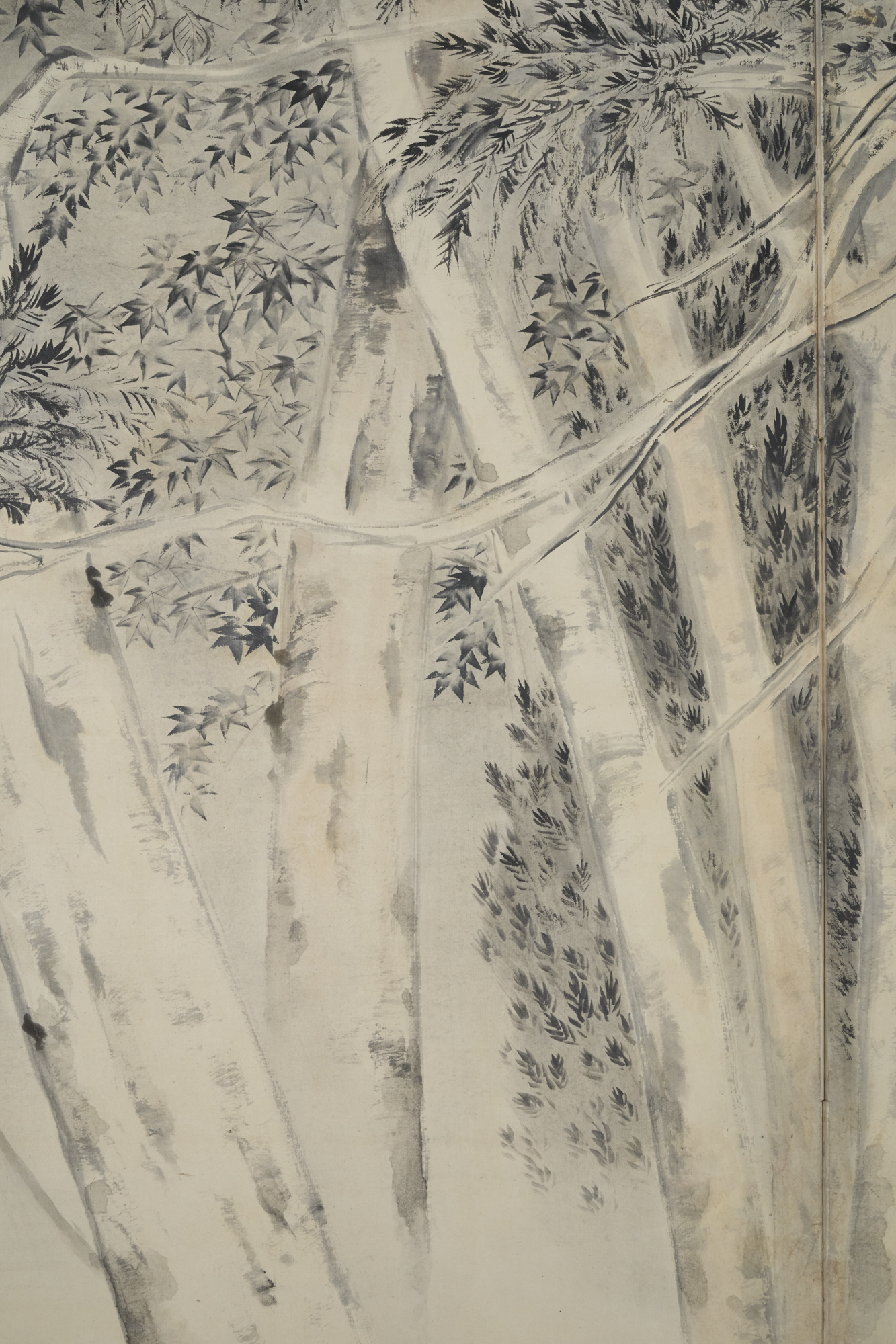 Japanese Six Panel Screen: Into the Woods