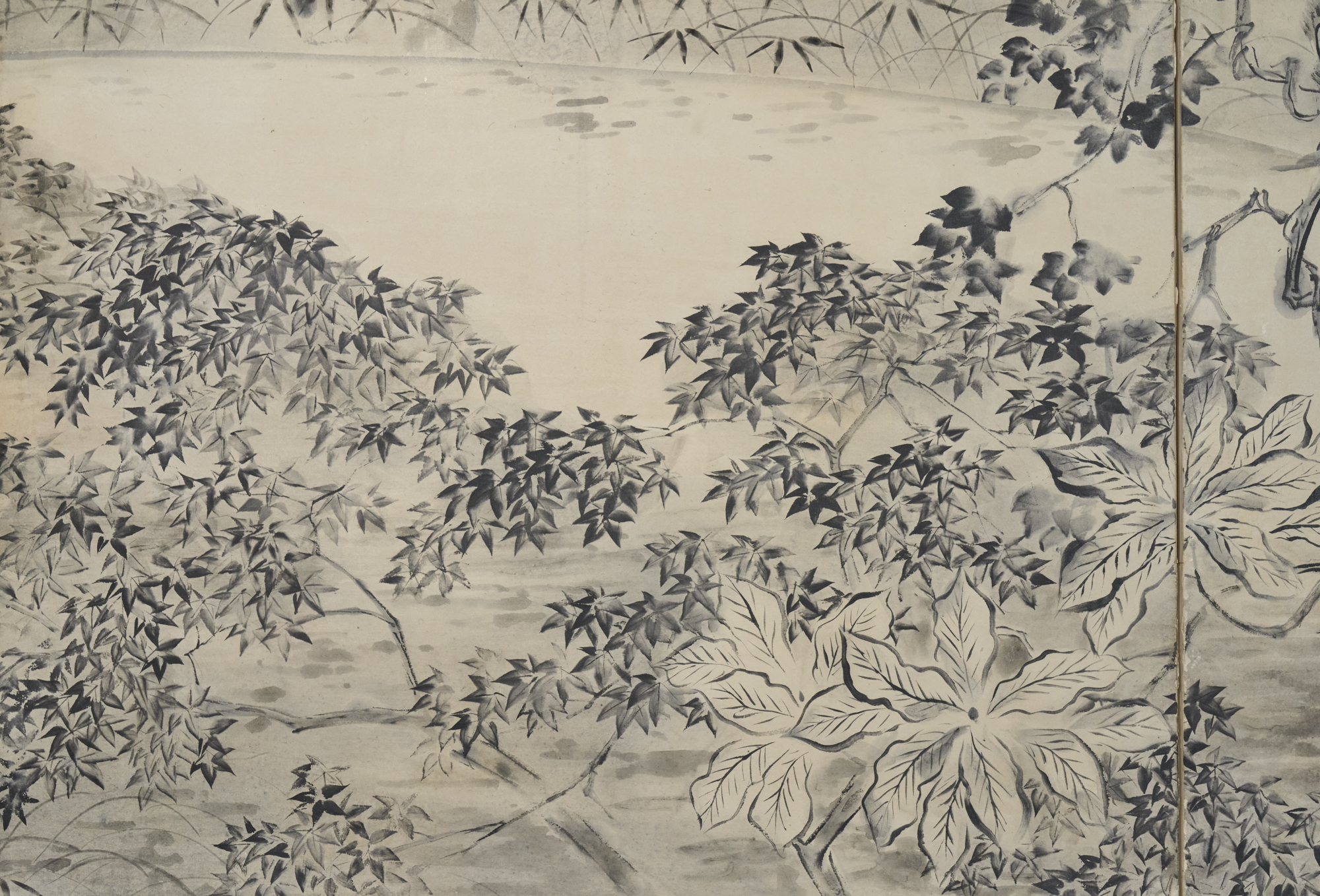 Japanese Six Panel Screen: Into the Woods