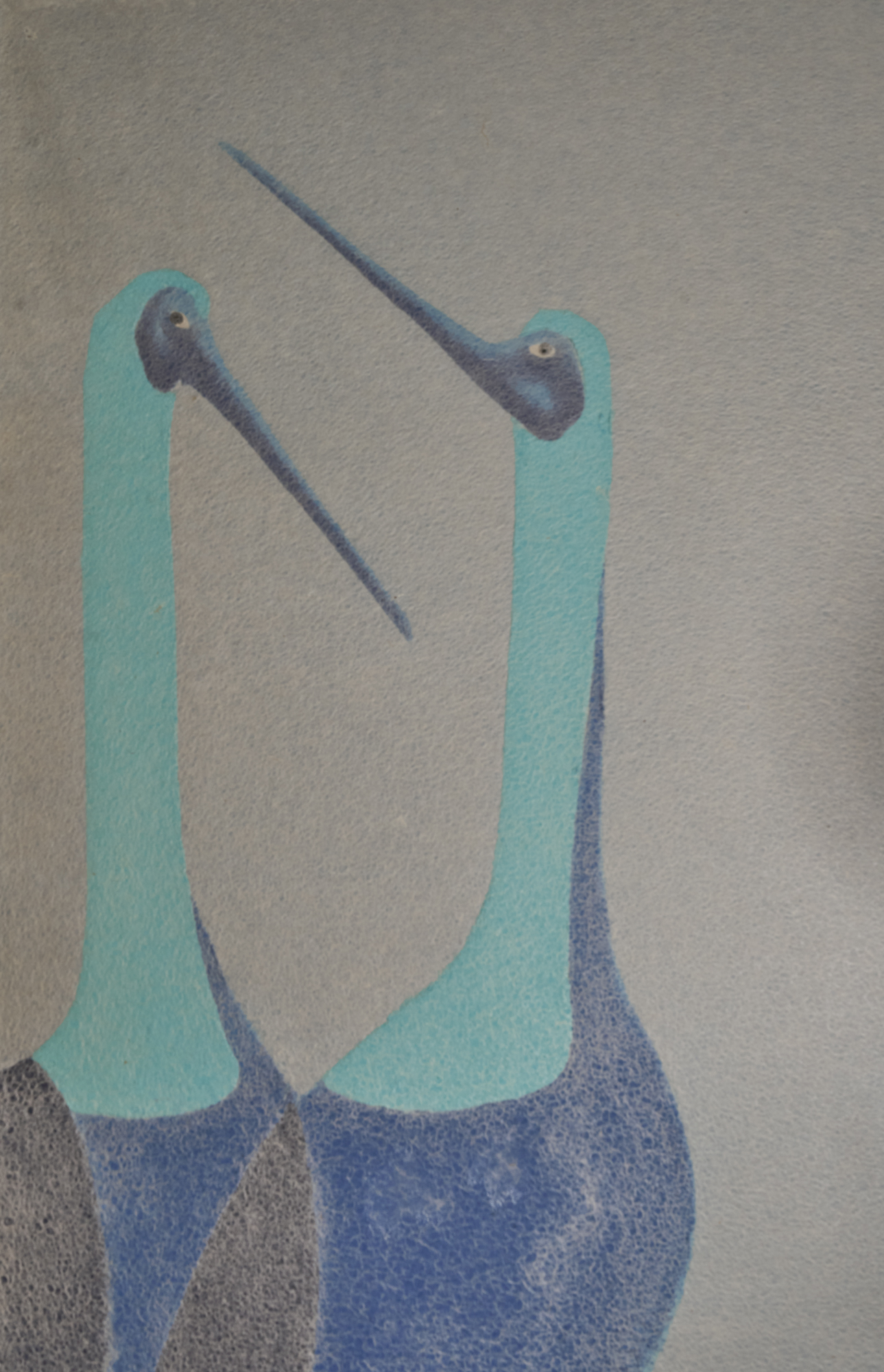 Set of Four Sliding Doors (Fusuma): Wading Cranes