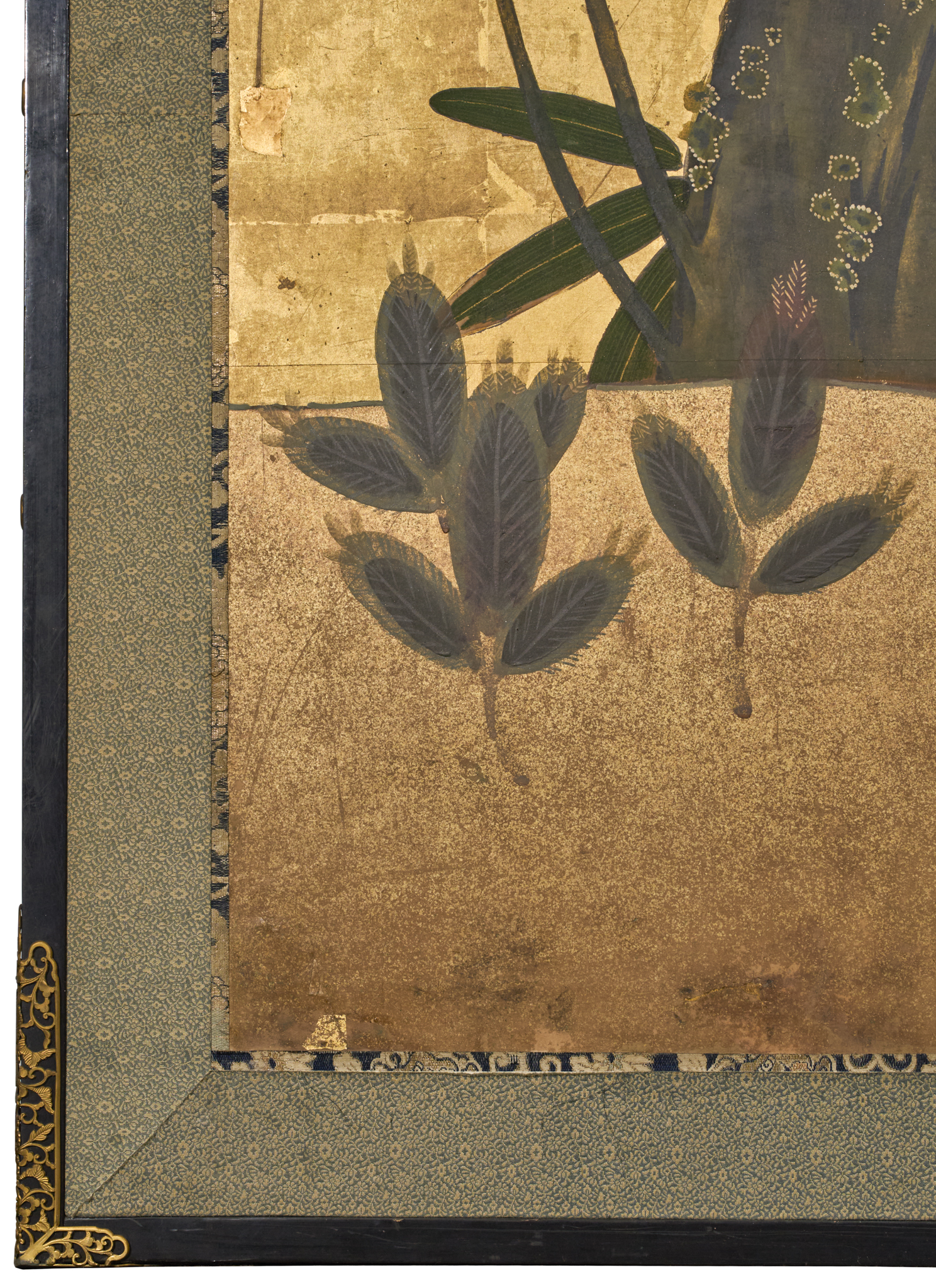 Japanese Two Panel Screen: Plum Blossom in the Mist