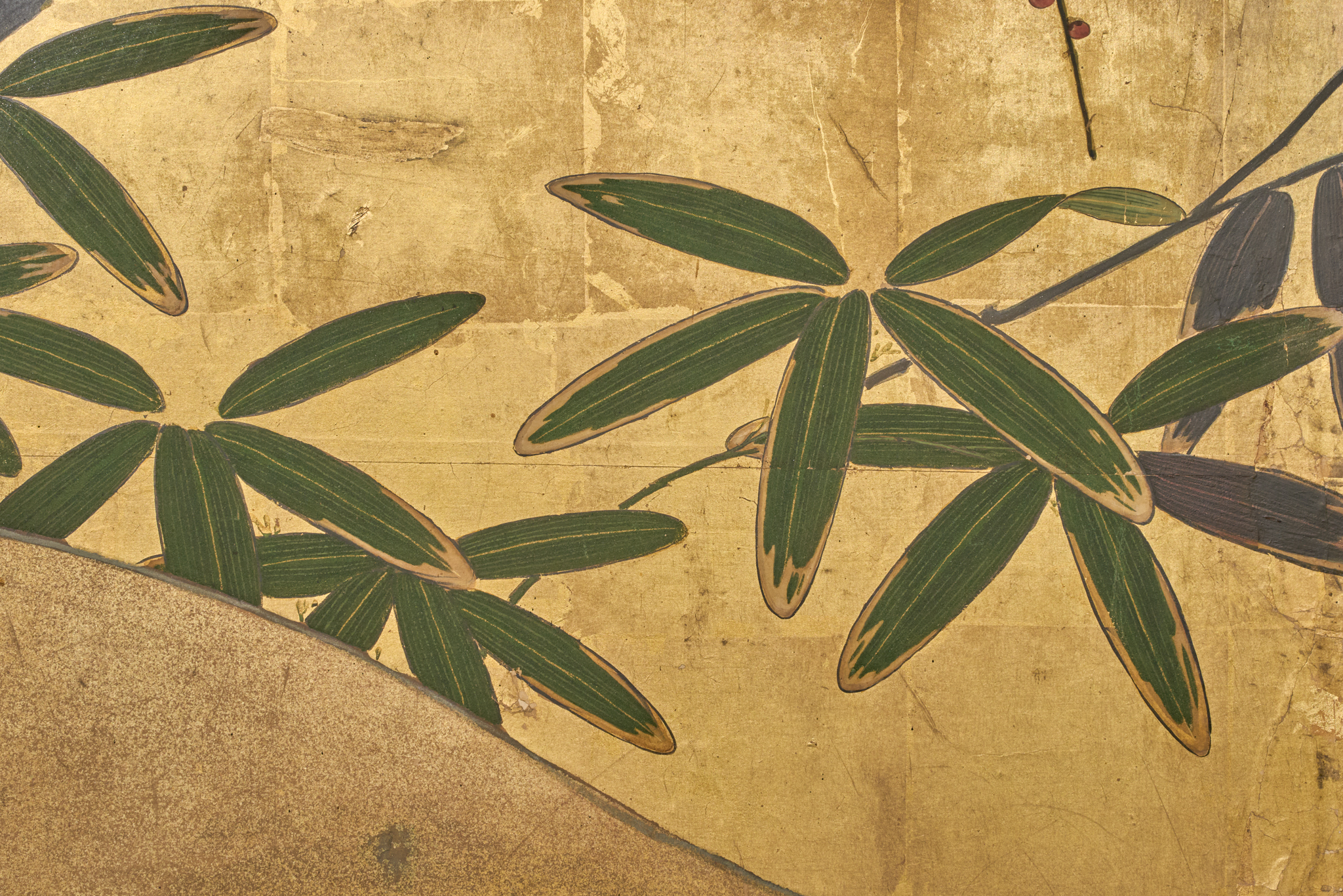 Japanese Two Panel Screen: Plum Blossom in the Mist