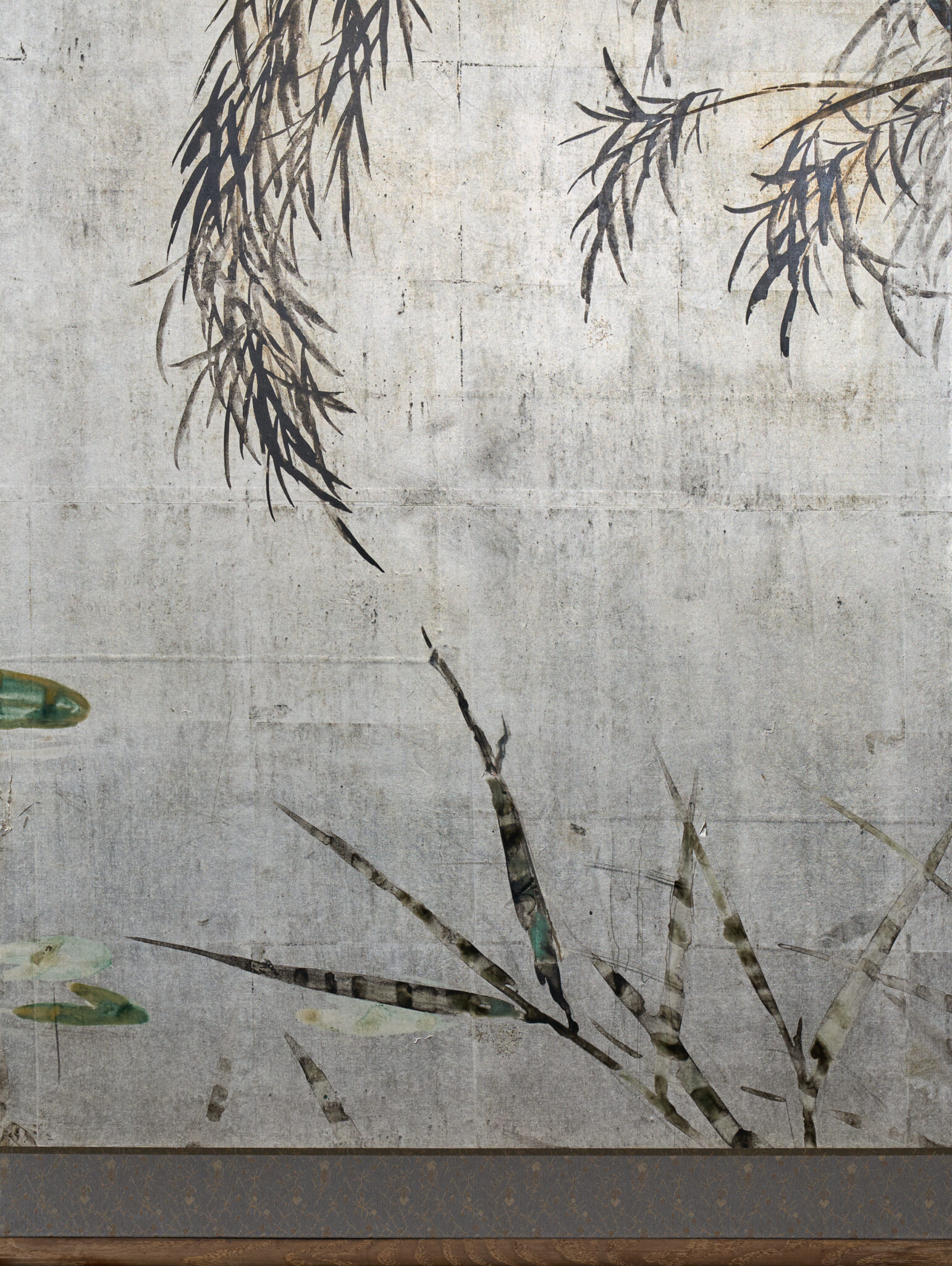 Japanese Six Panel Screen – Herons in Willow