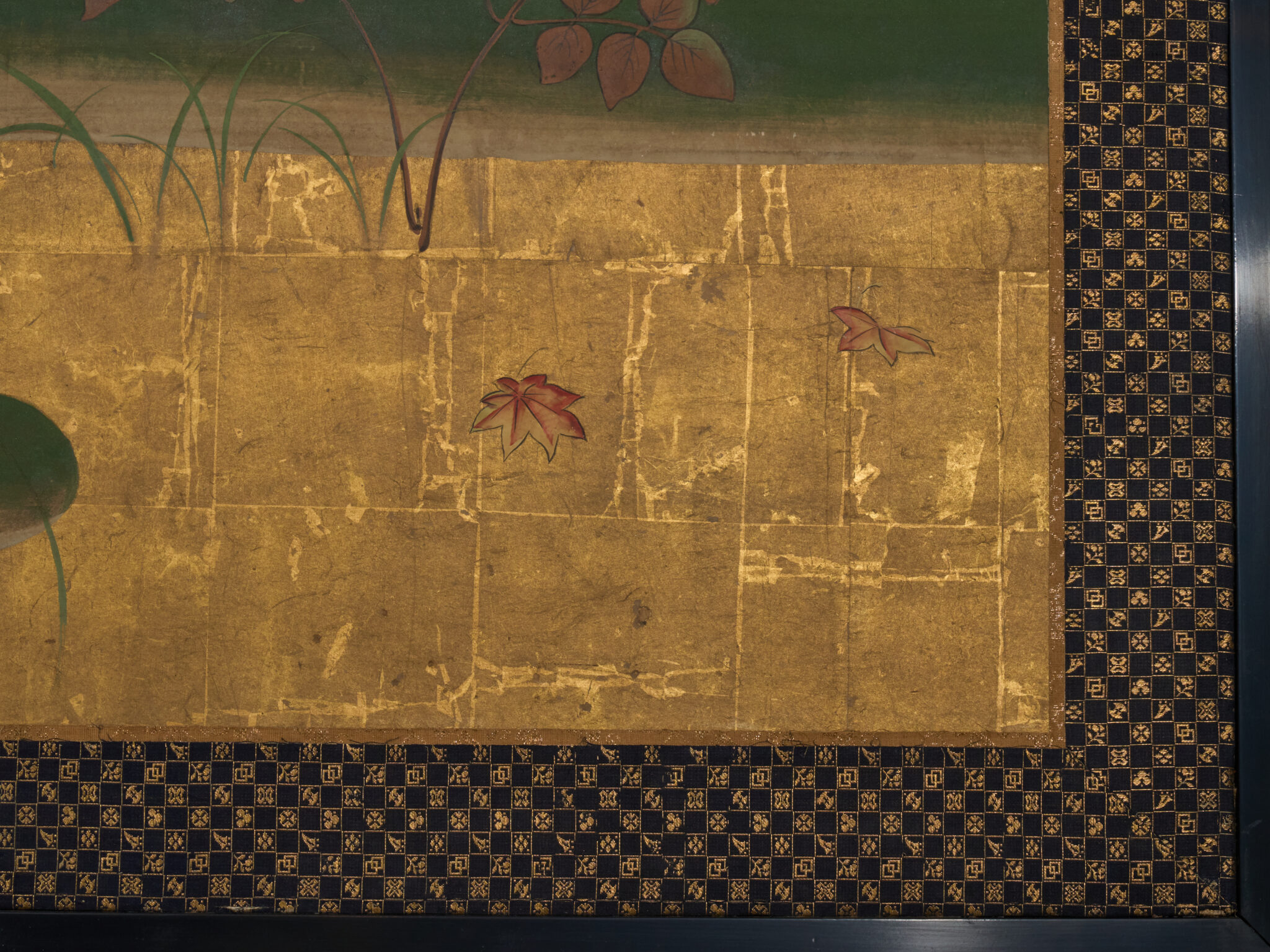 Japanese Two Panel Screen: Woodland Deer