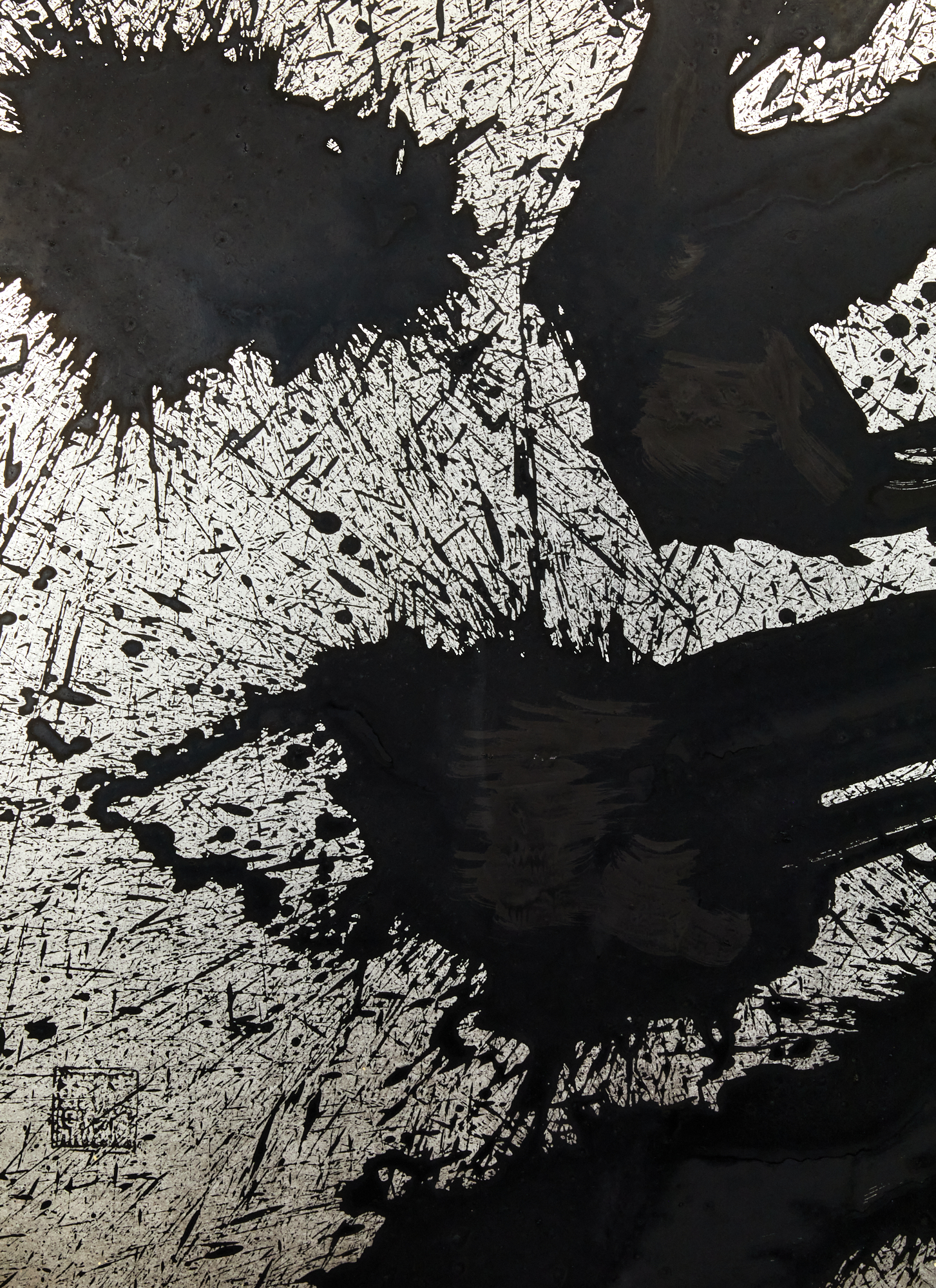 Pair of Japanese Two Panel Screens: Raku (Pleasure) / Mu (Nothing)