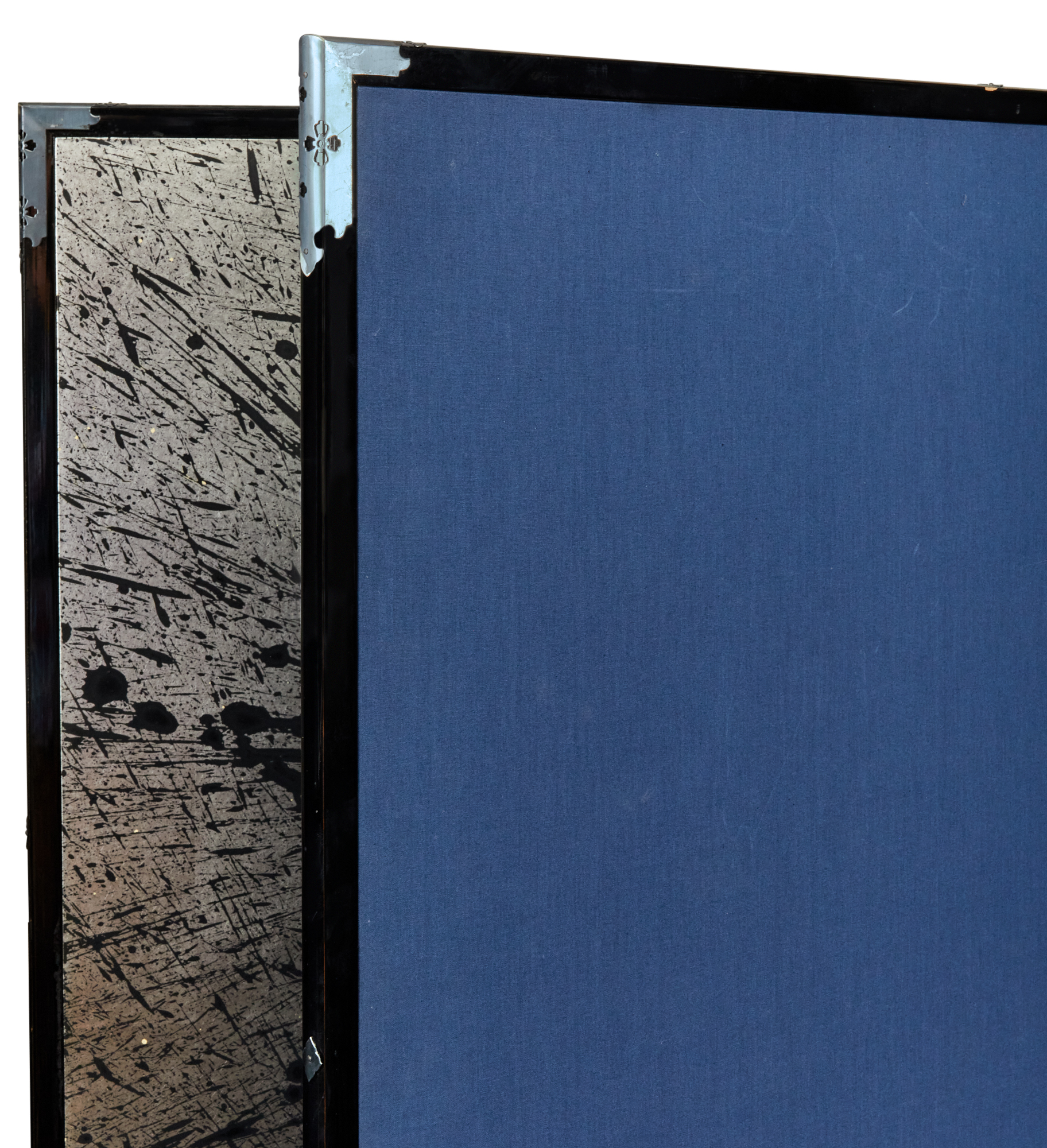 Pair of Japanese Two Panel Screens: Raku (Pleasure) / Mu (Nothing)