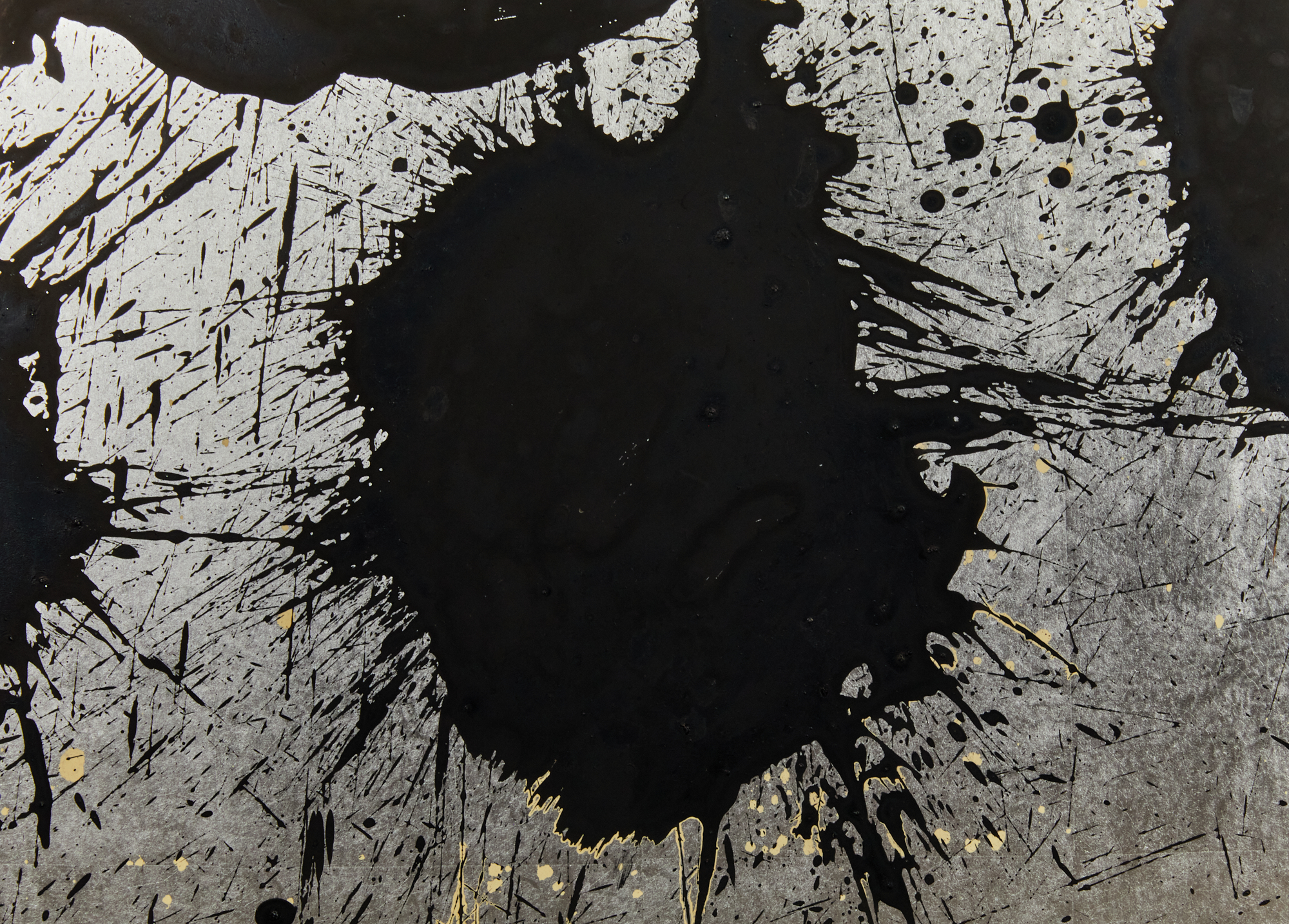 Pair of Japanese Two Panel Screens: Raku (Pleasure) / Mu (Nothing)