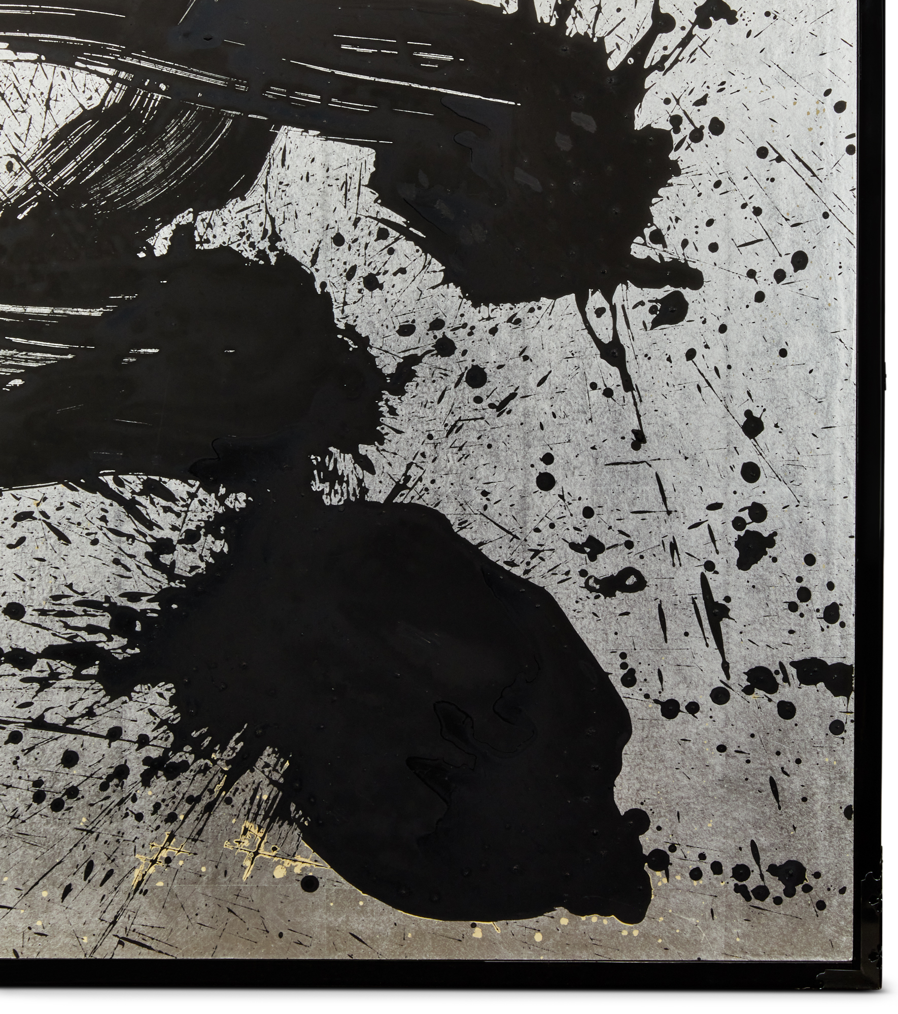 Pair of Japanese Two Panel Screens: Raku (Pleasure) / Mu (Nothing)