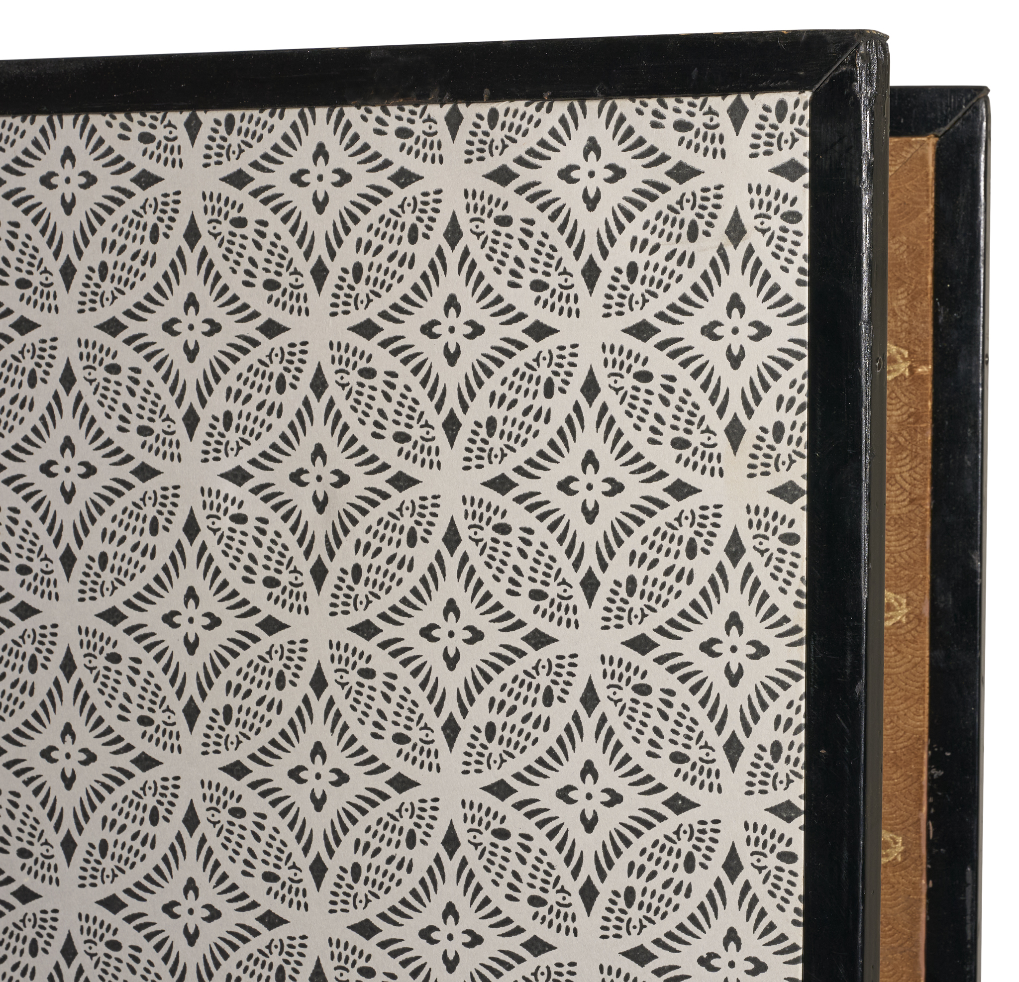 Japanese Two Panel Screen: Sudare on Gold Leaf