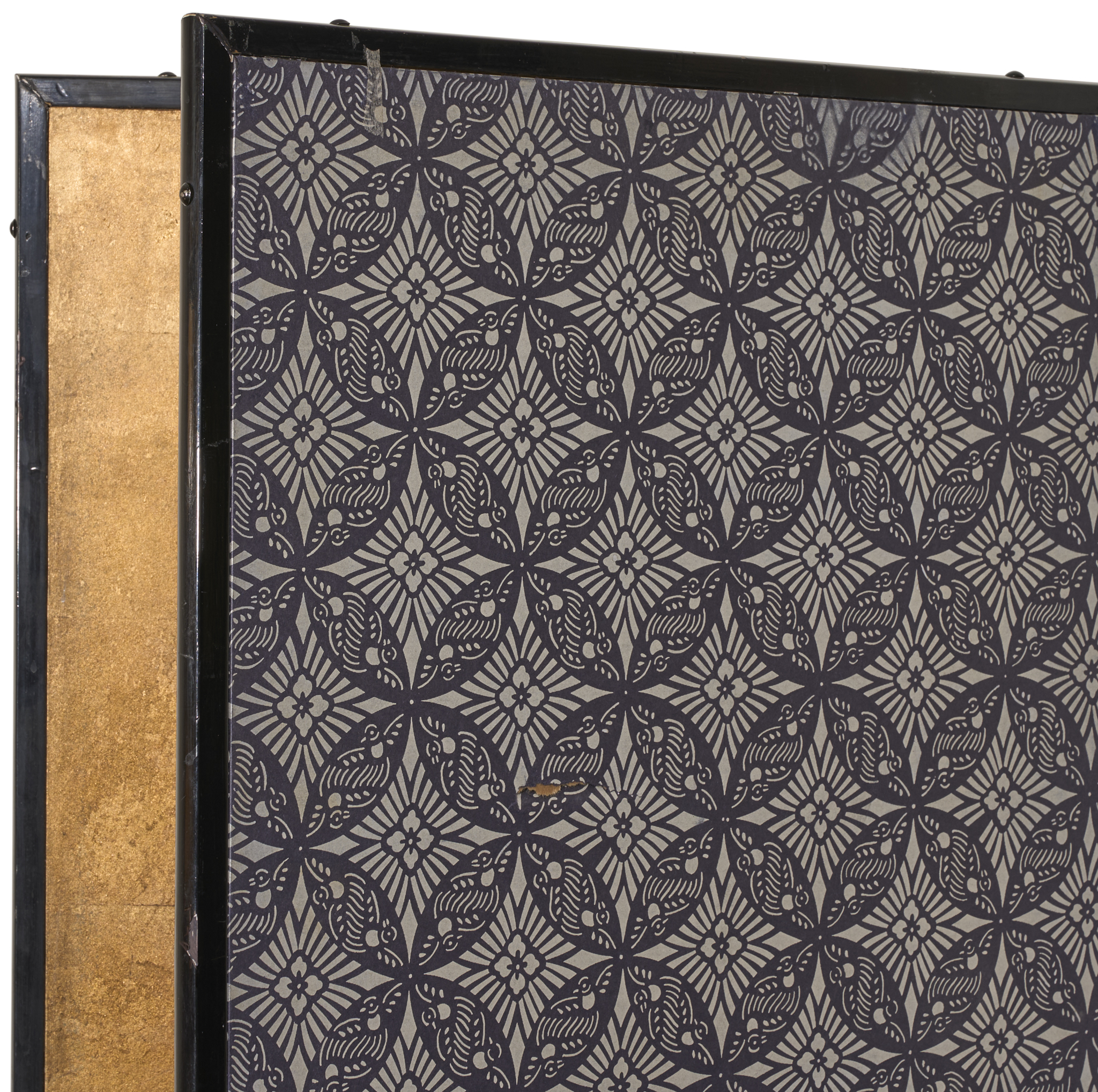 Japanese Two Panel Screen: European Hounds