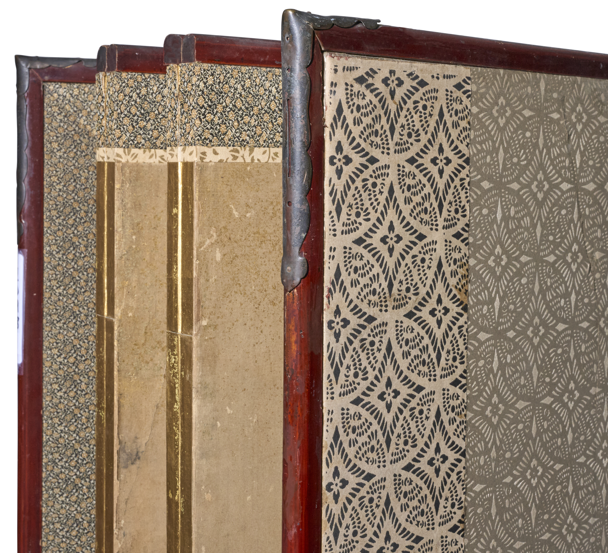 Japanese Six Panel Screen: Pheasant in River Landscape