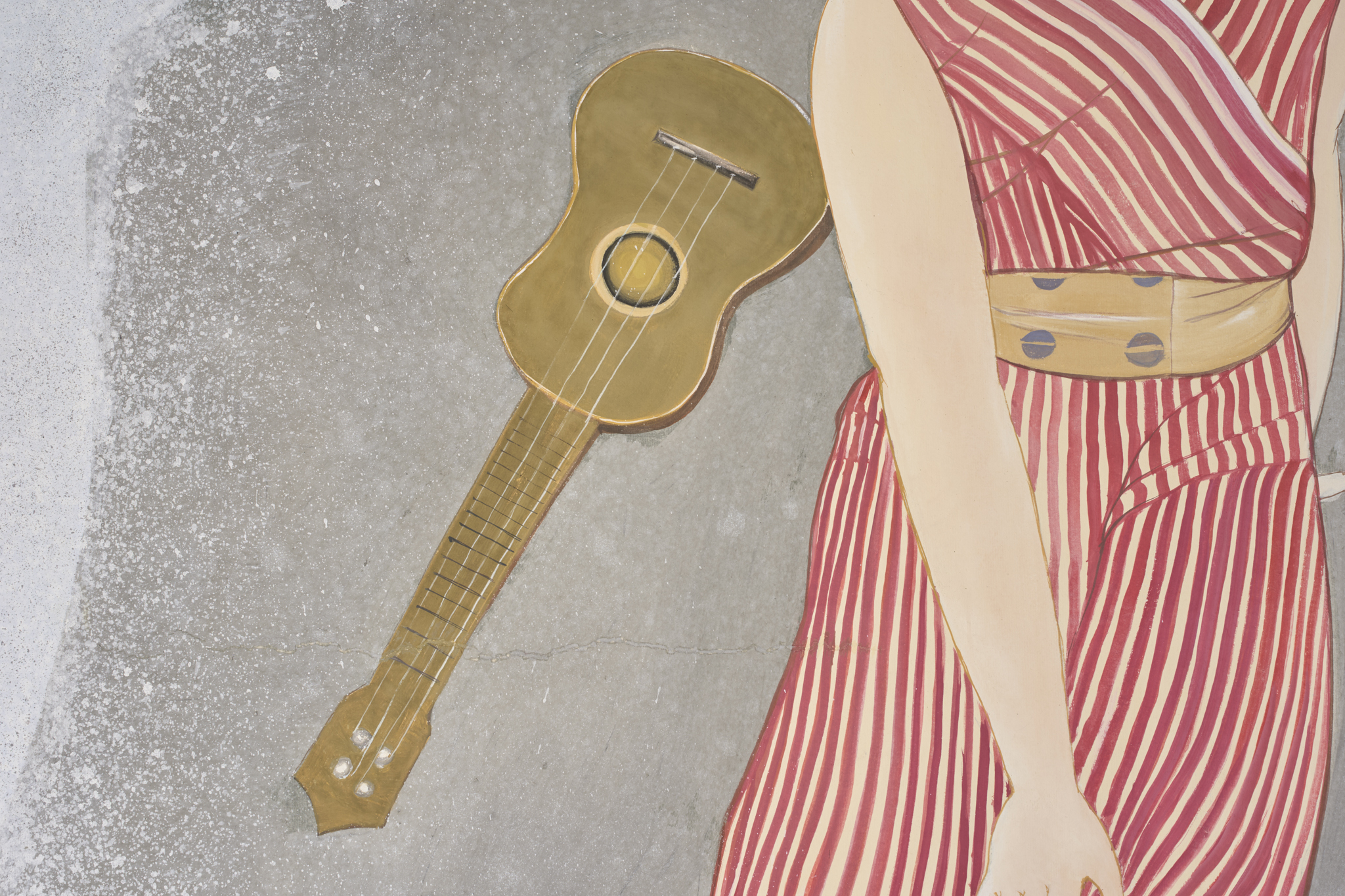 Japanese Two Panel Screen: Beach Party