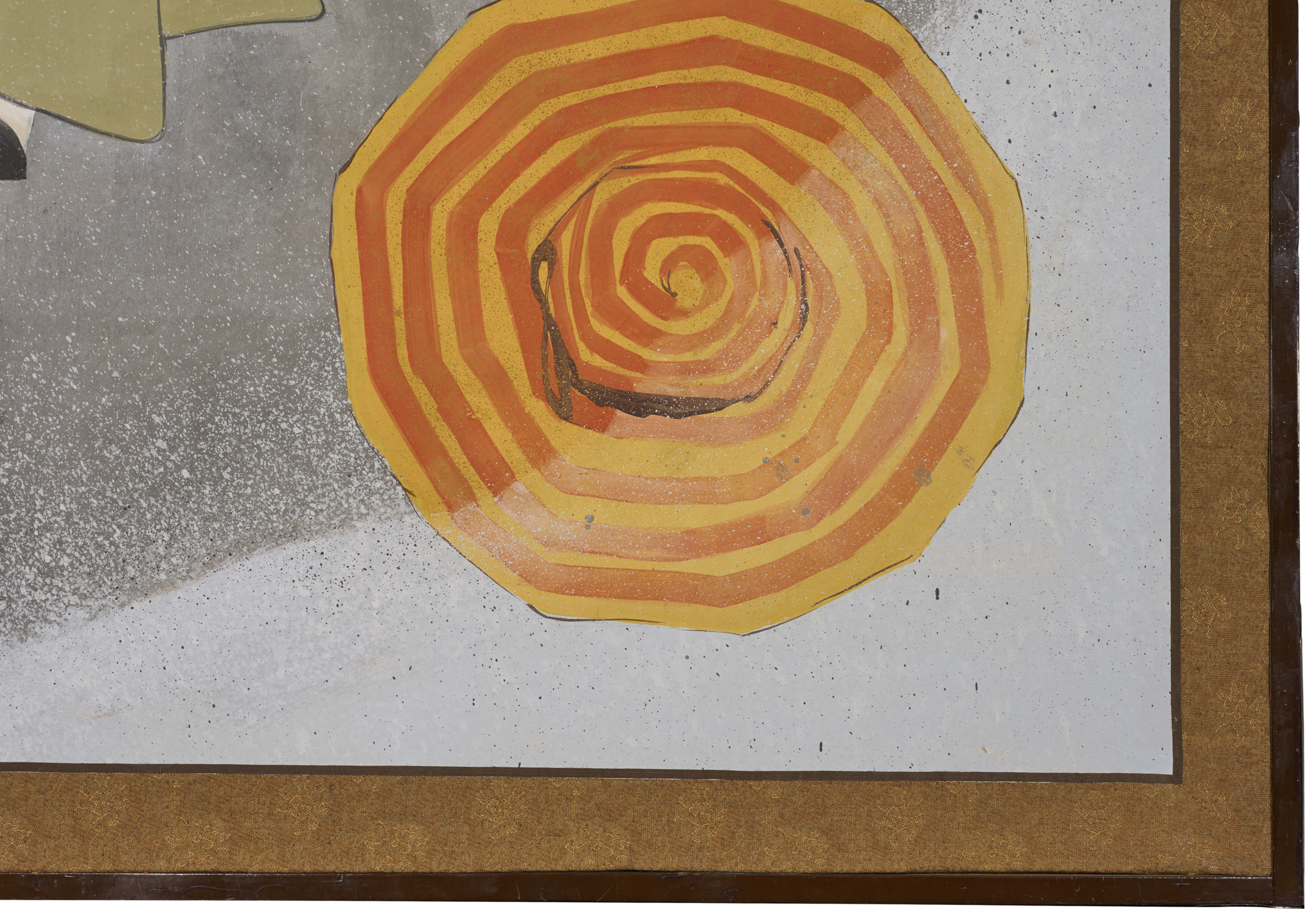 Japanese Two Panel Screen: Beach Party