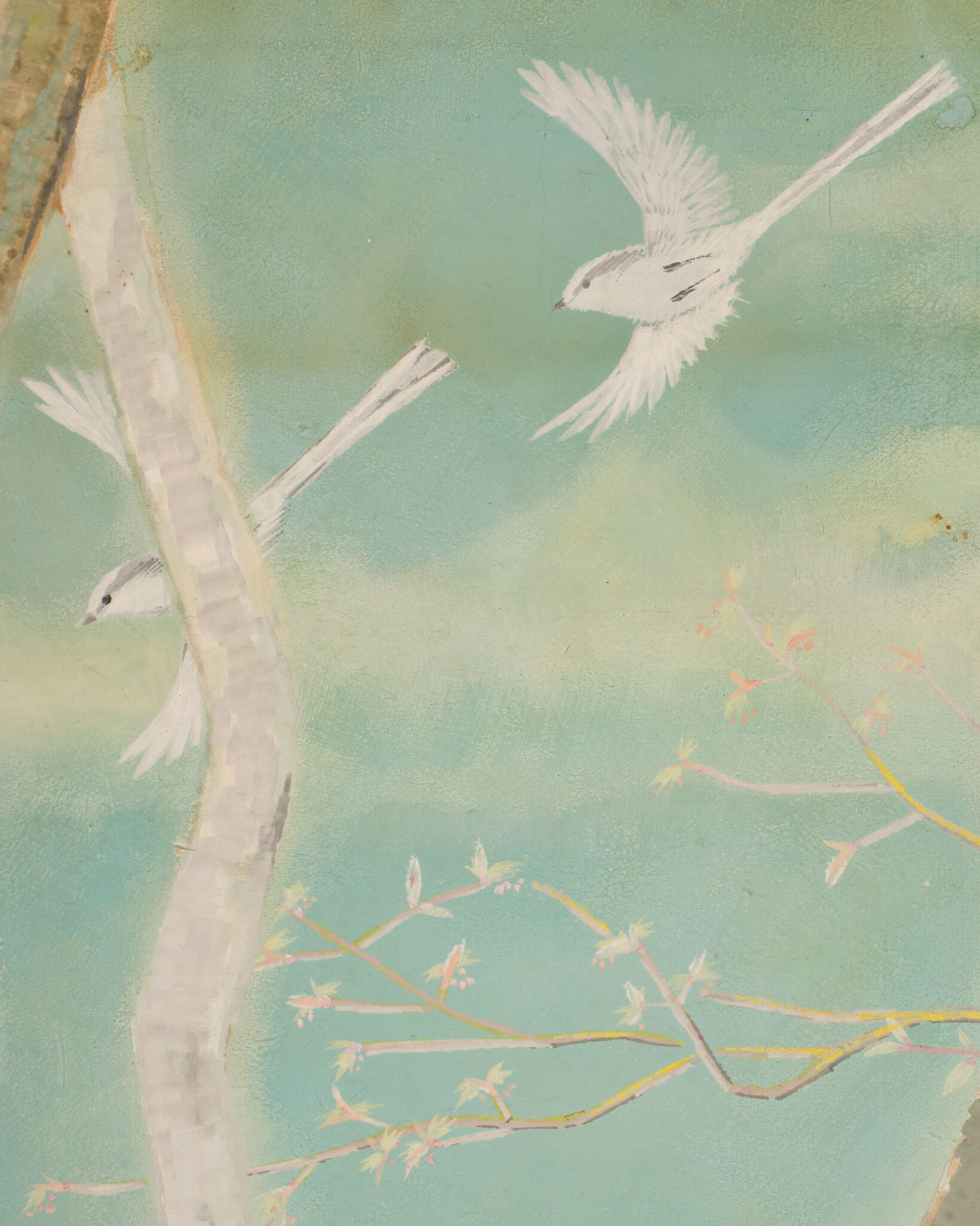 Japanese Two Panel Screen: A View Through the Trees