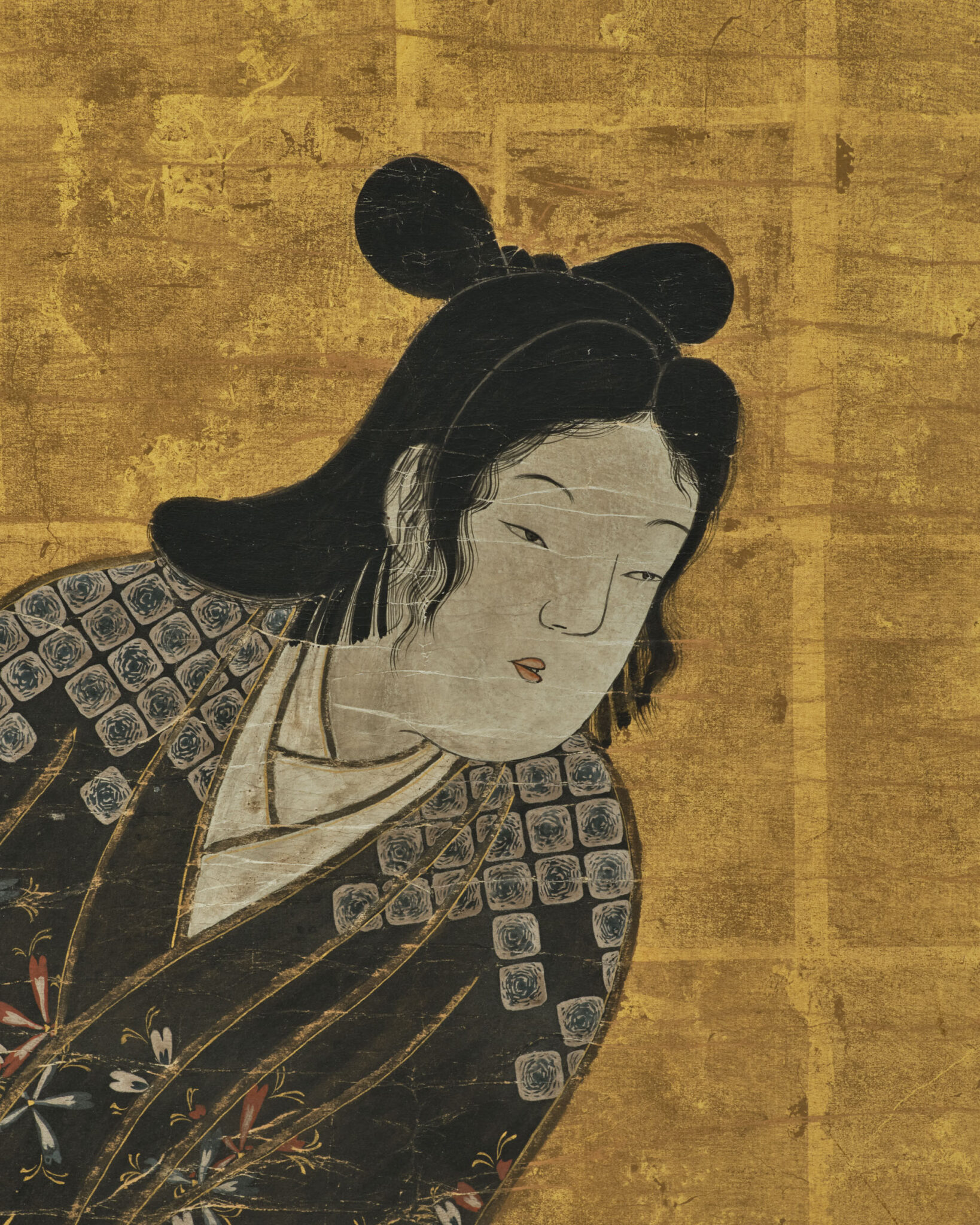 Pair of Framed Single Panels: Hikone Ukiyo-e Style Dancers