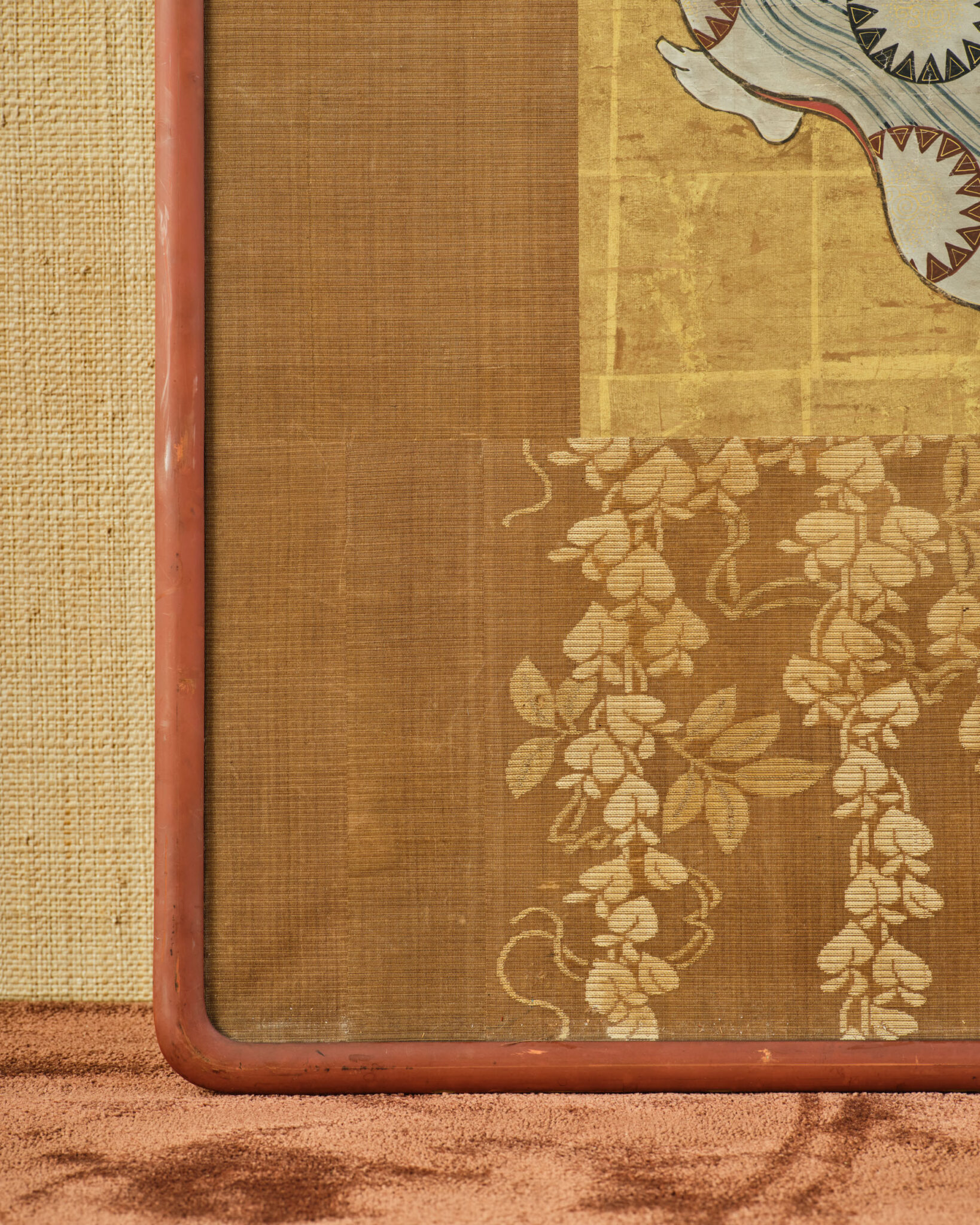 Pair of Framed Single Panels: Hikone Ukiyo-e Style Dancers
