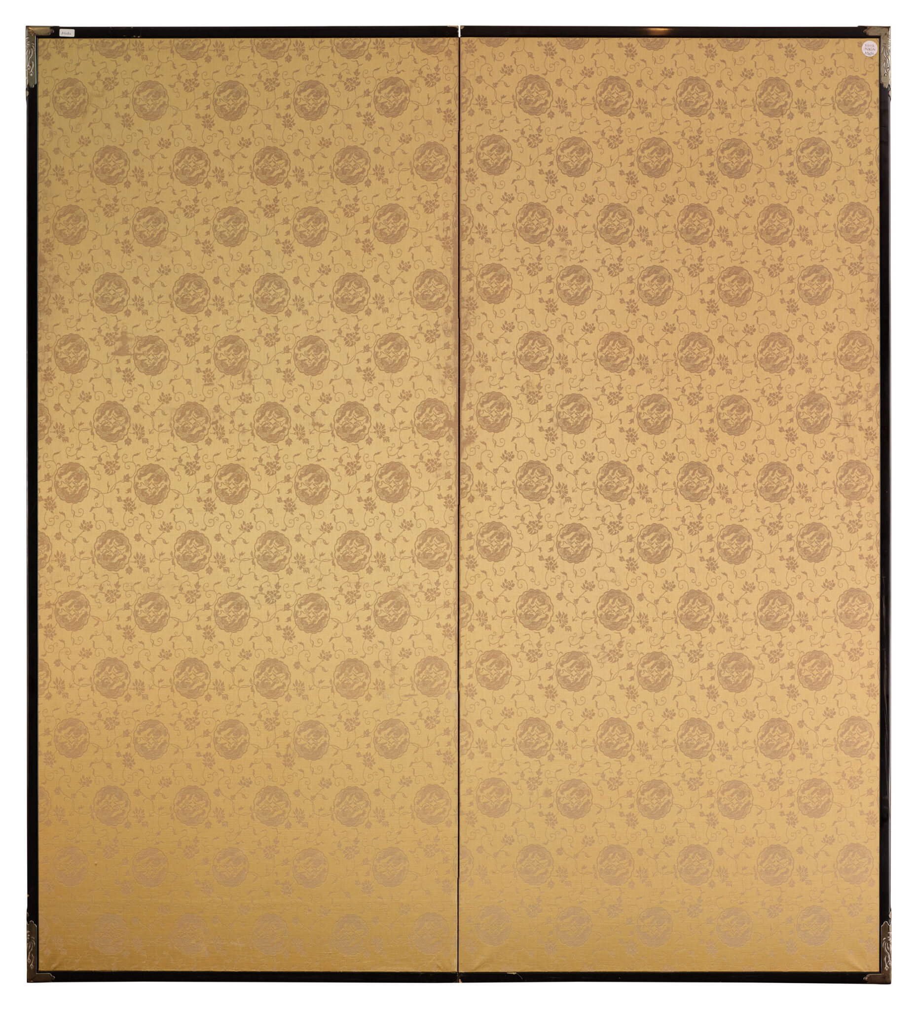 Japanese Two Panel Screen: Rural Mountain Landscape
