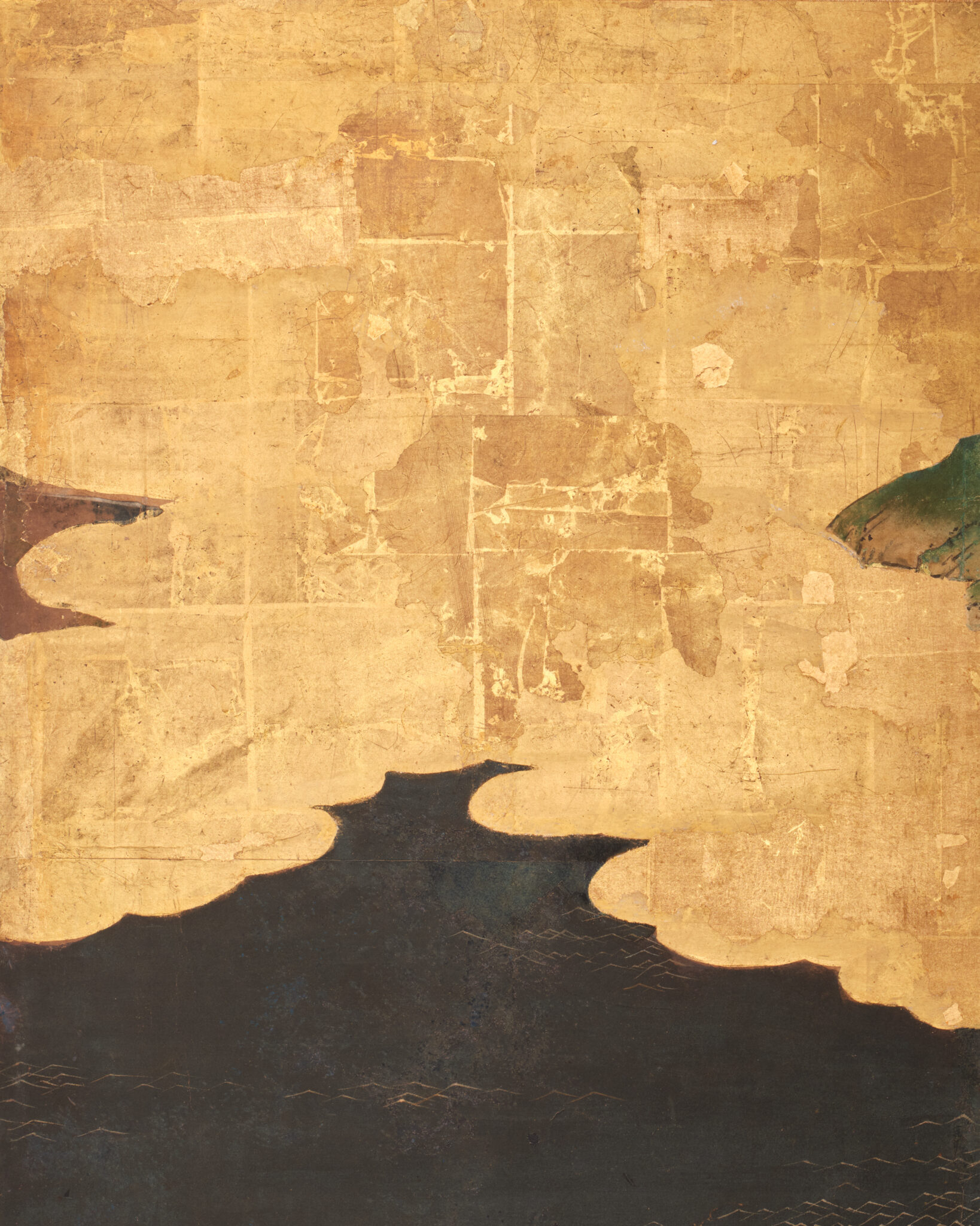 Japanese Six-Panel Screen: Seaside Shrine