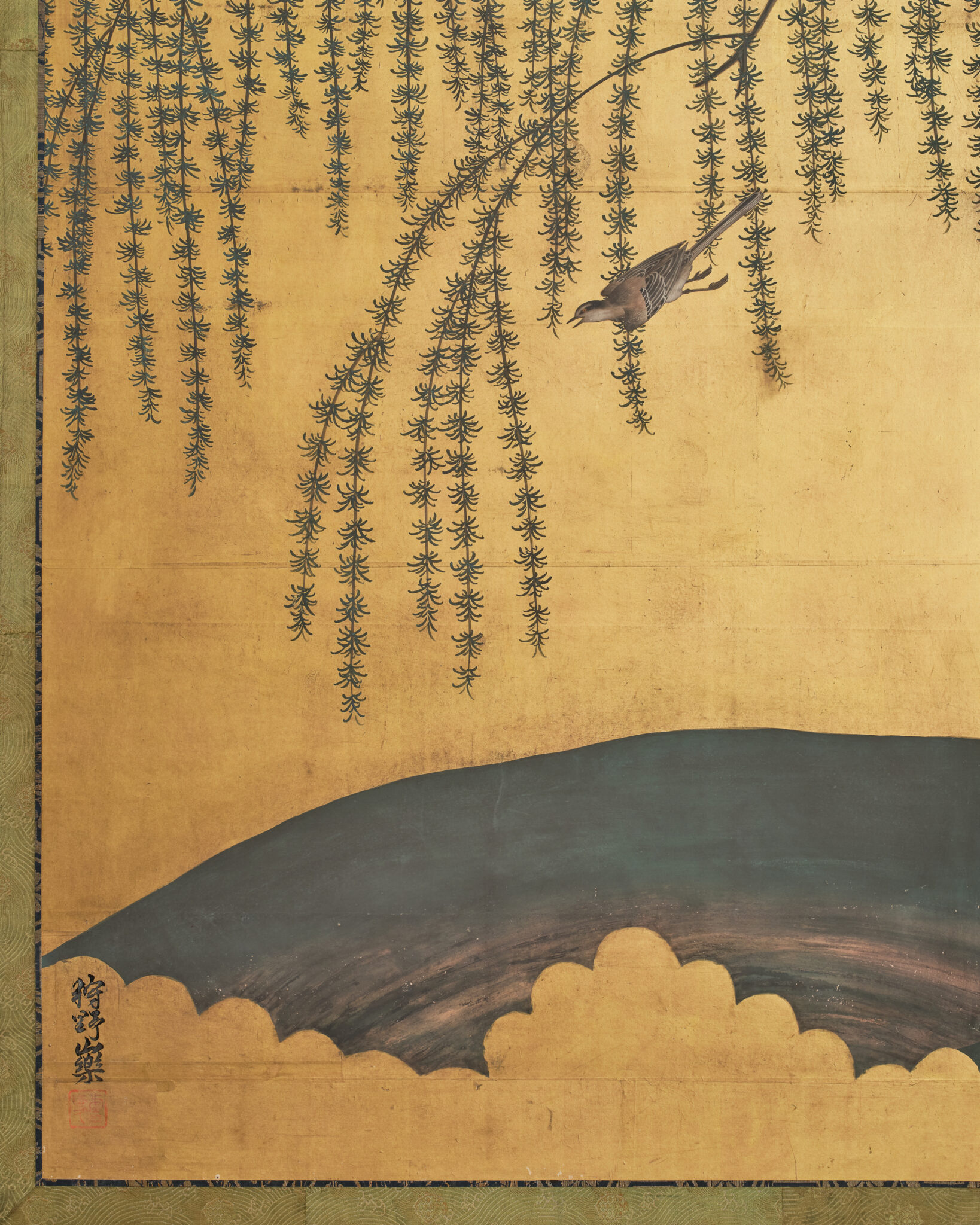 Japanese Two-Panel Screen: Early Summer Willow